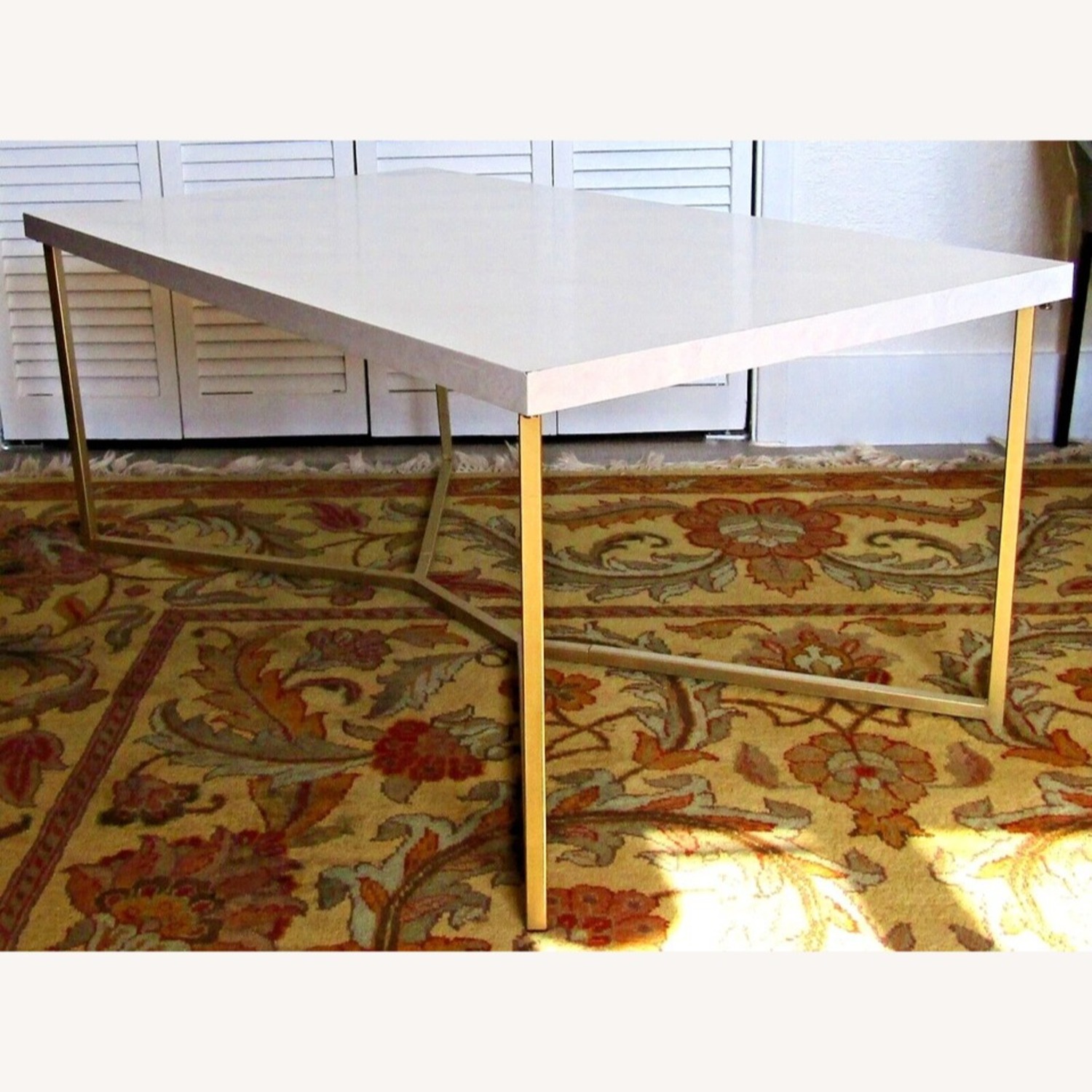 Walker Edison Luxe Coffee Table White - AptDeco