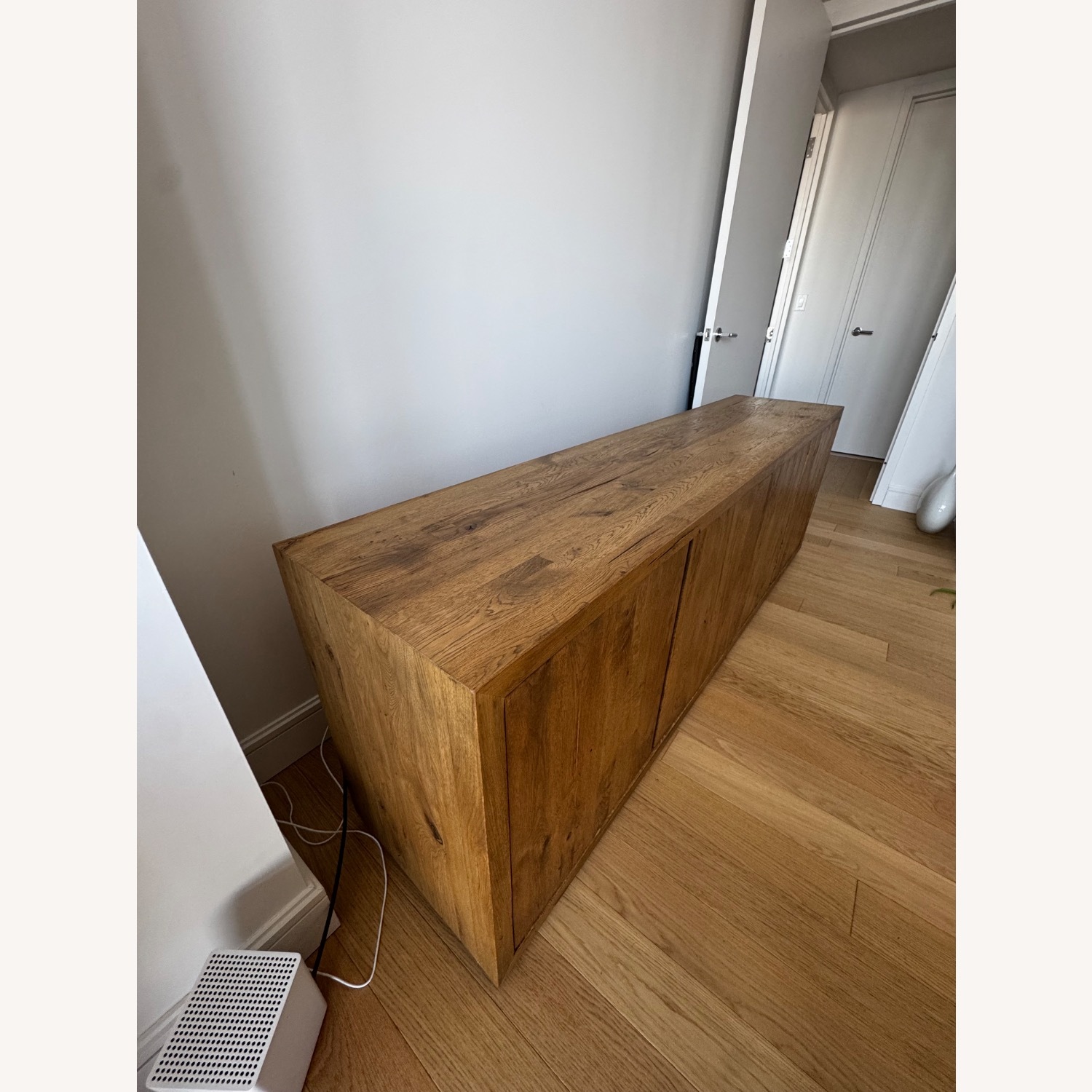 RH Reclaimed Oak Thin Frame 4-door Media Console - image-5