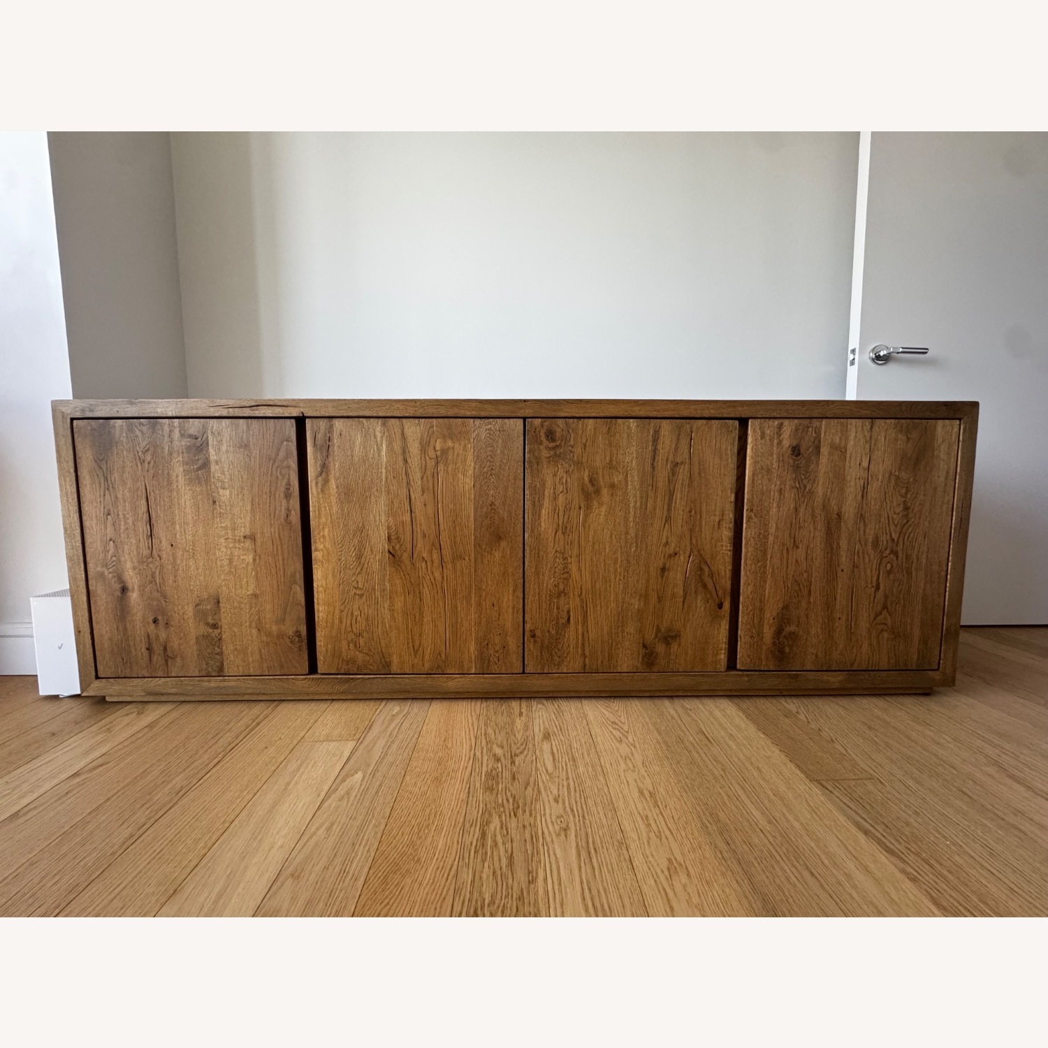 RH Reclaimed Oak Thin Frame 4-door Media Console - image-1