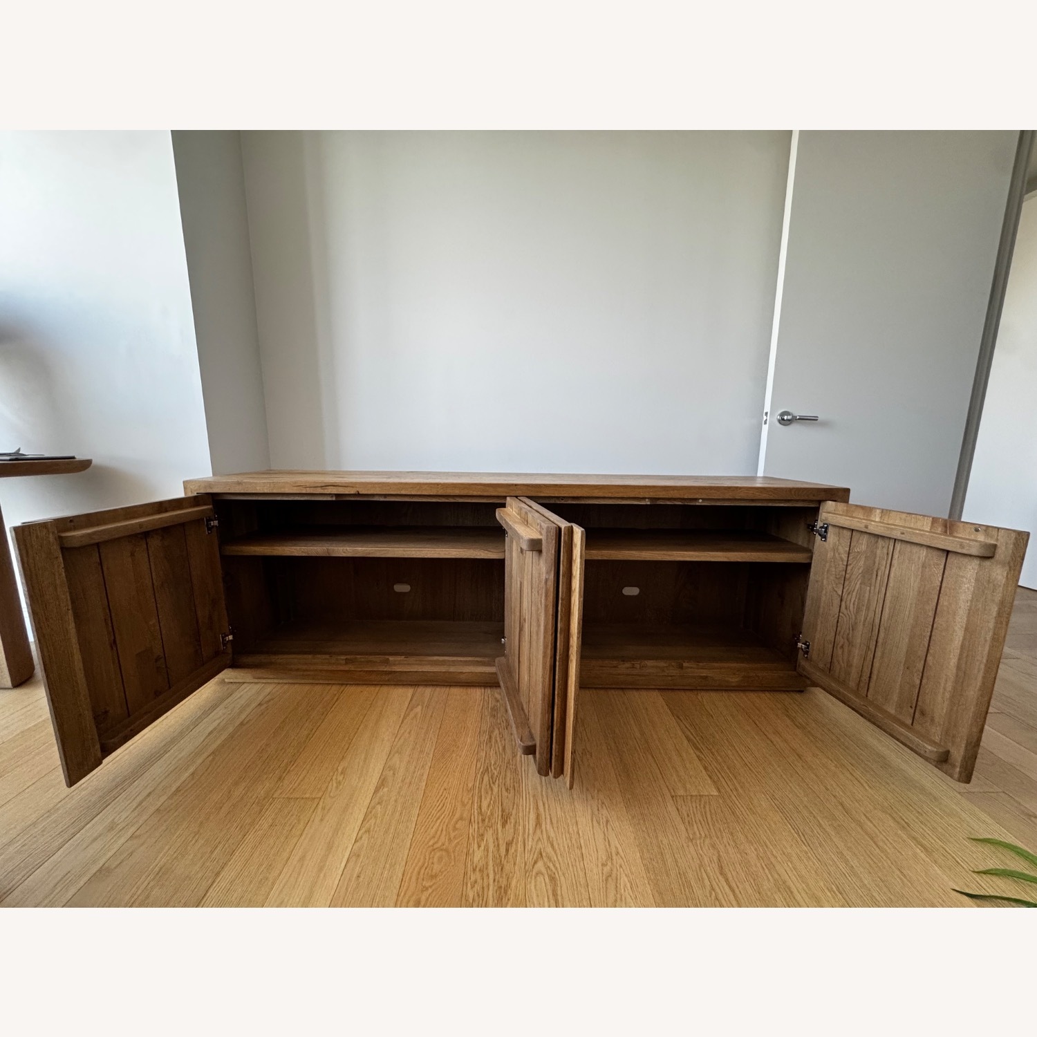 RH Reclaimed Oak Thin Frame 4-door Media Console - image-6