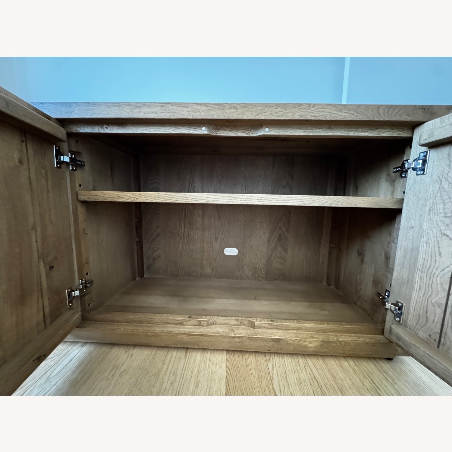 RH Reclaimed Oak Thin Frame 4-door Media Console - image-8