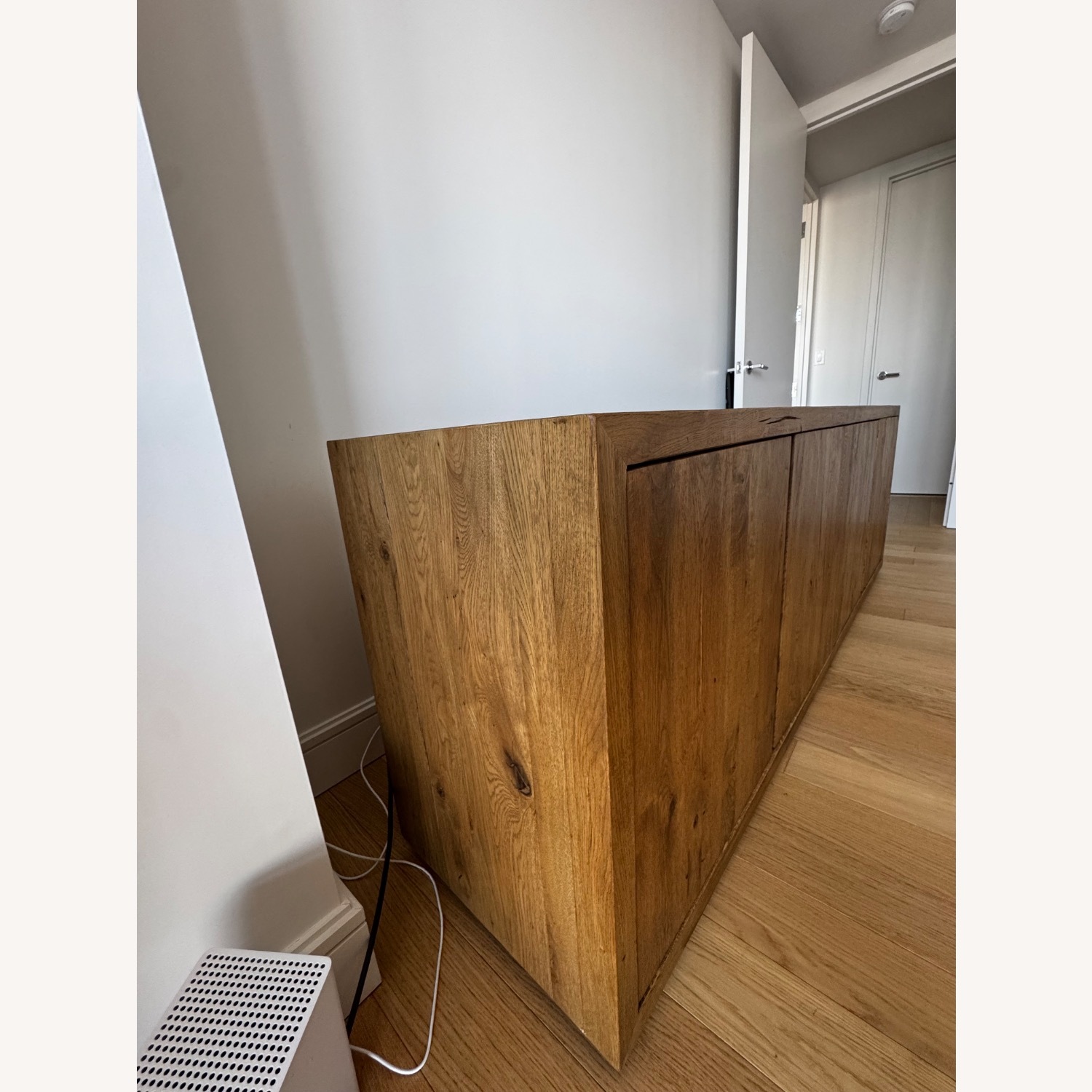 RH Reclaimed Oak Thin Frame 4-door Media Console - image-4