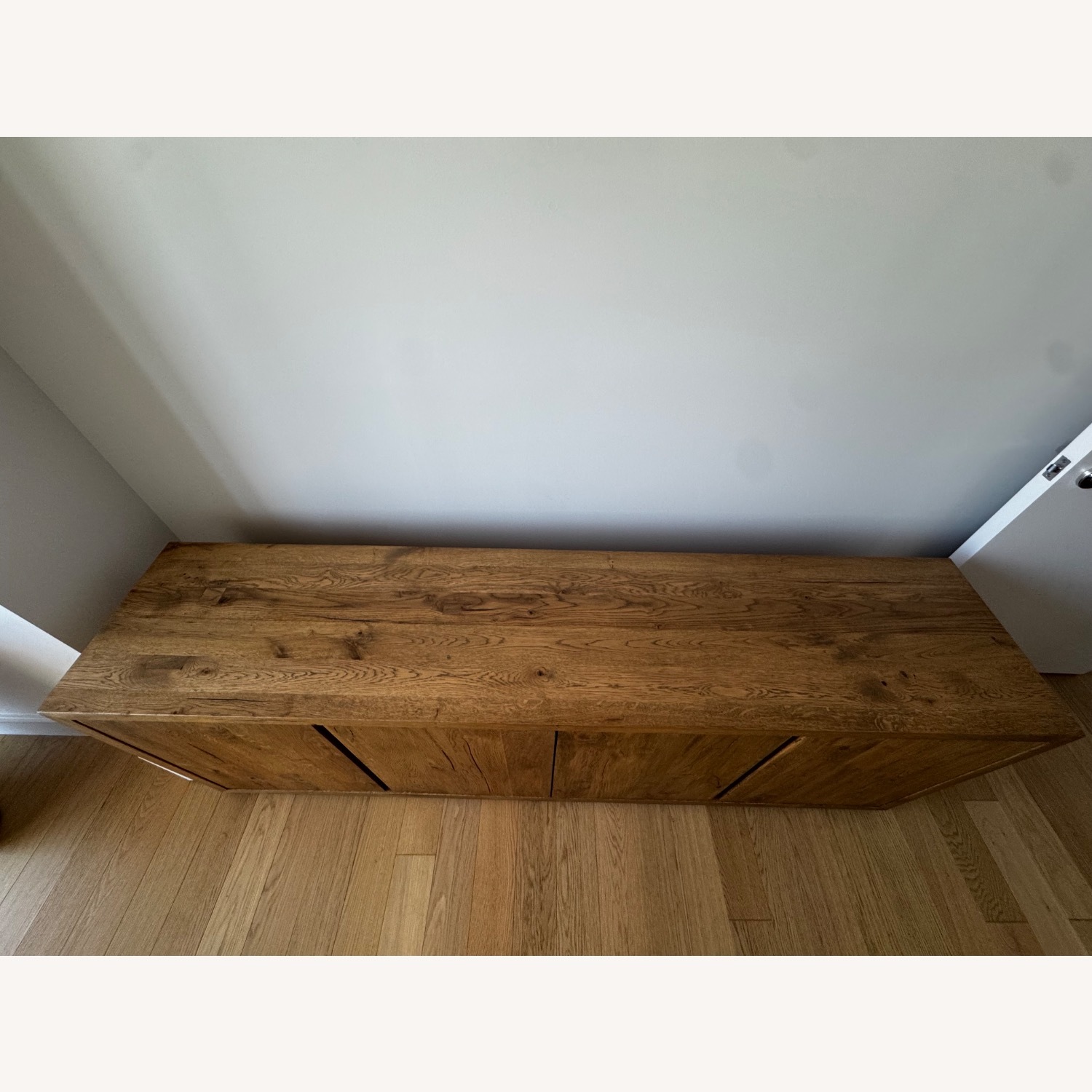 RH Reclaimed Oak Thin Frame 4-door Media Console - image-2