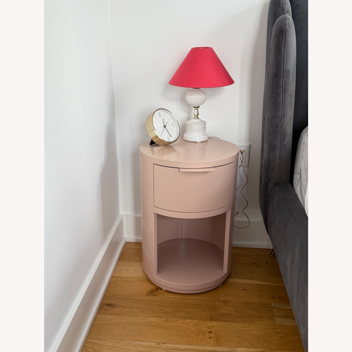 Kane Round Storage Nightstand - image-1