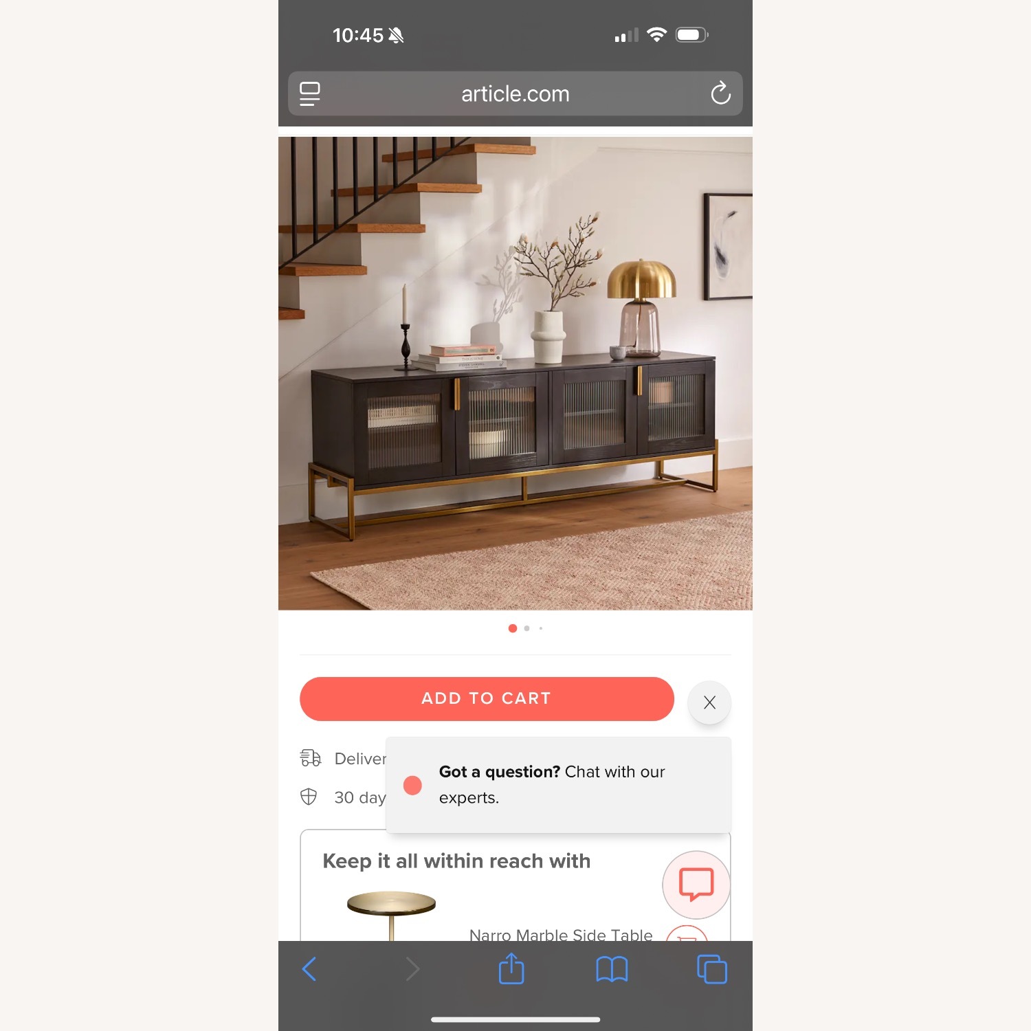 Article Oscuro 73" Cabinet - Black and Bronze - image-3