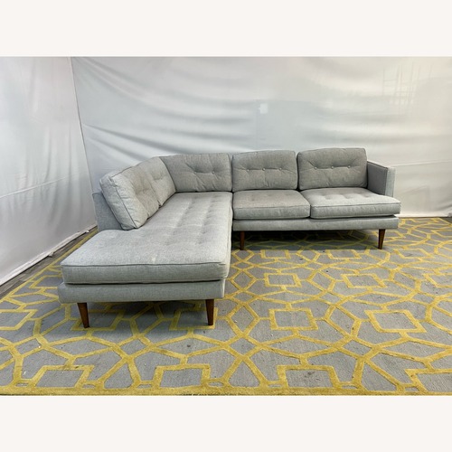 Used West Elm Peggy Tufted Chaise Sectional Sofa for sale on AptDeco