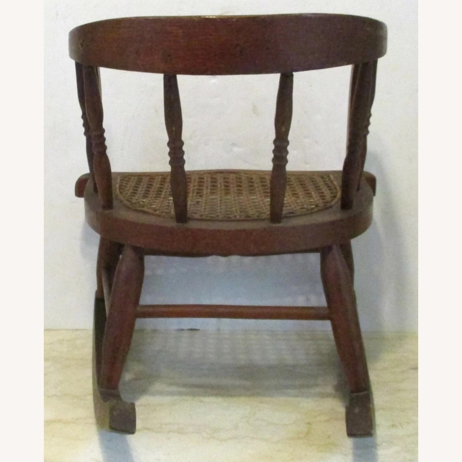 Antique Oak Children's Rocking Chair - image-7