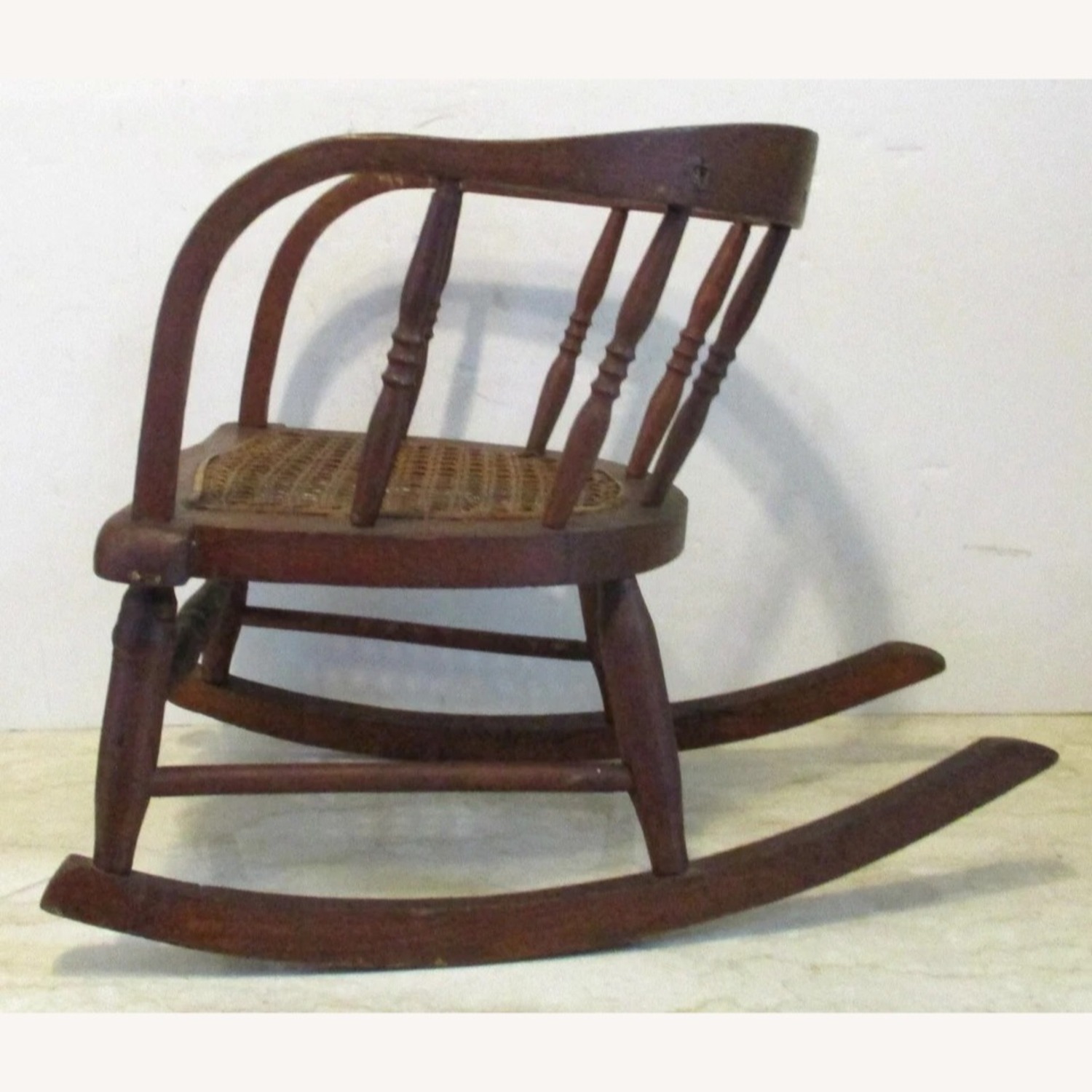 Antique Oak Children's Rocking Chair - image-5
