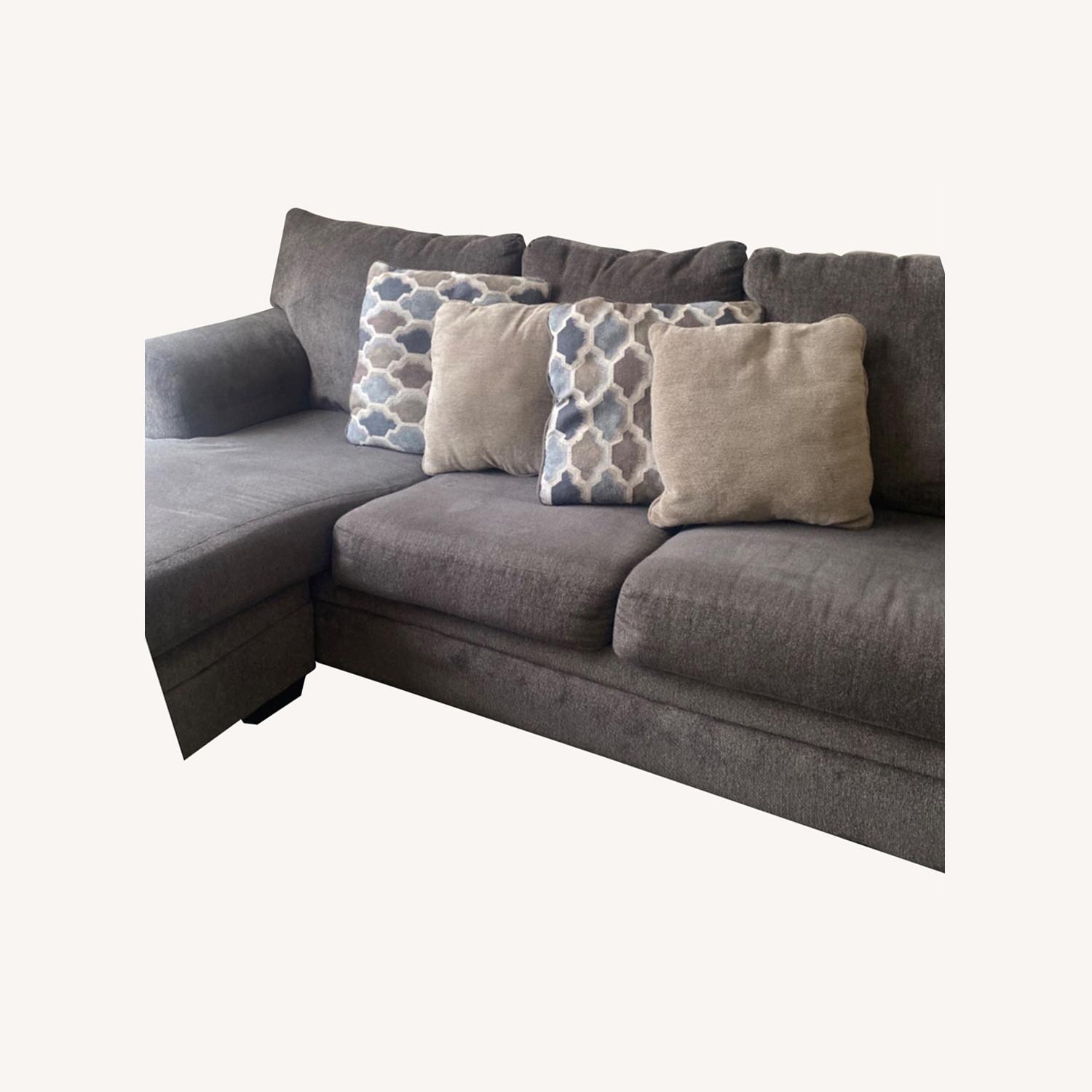 6 Feet by 5 Feet Grey Sectional - image-0