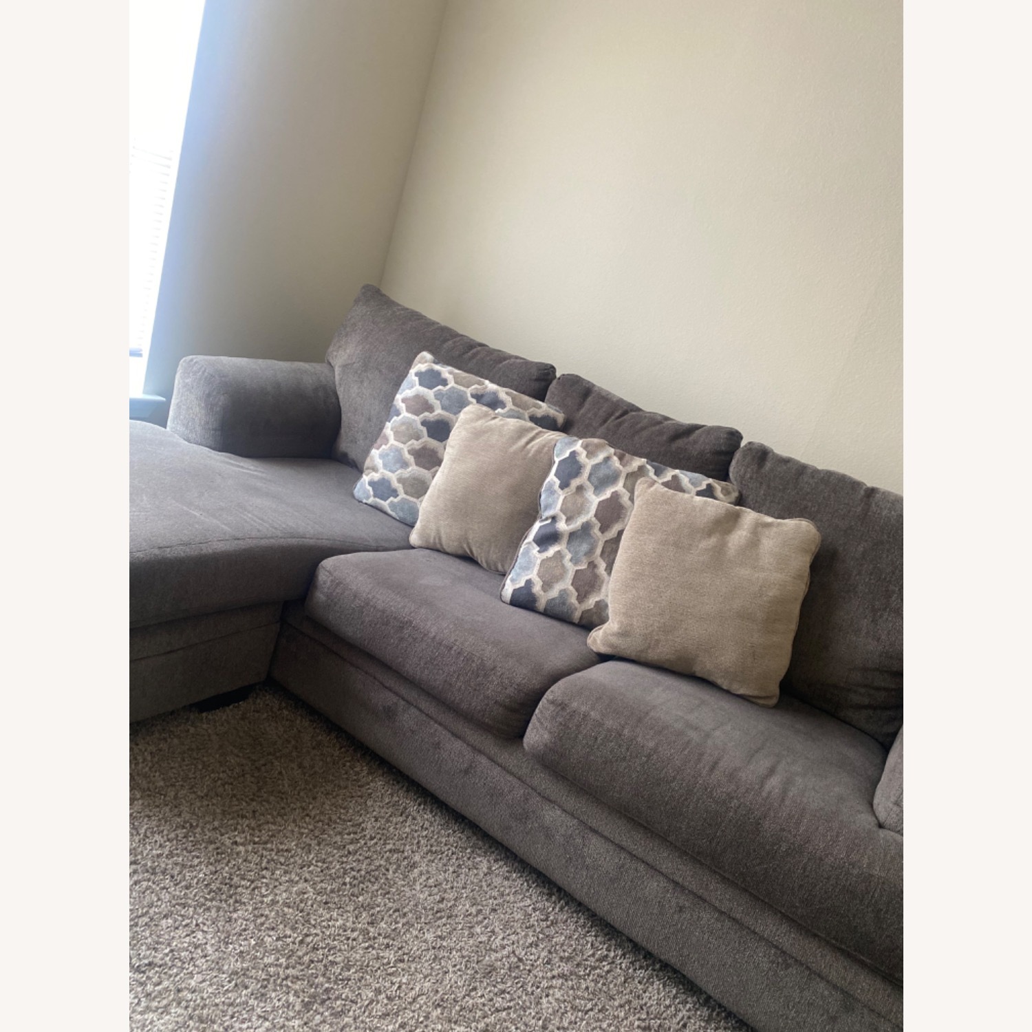 6 Feet by 5 Feet Grey Sectional - image-1