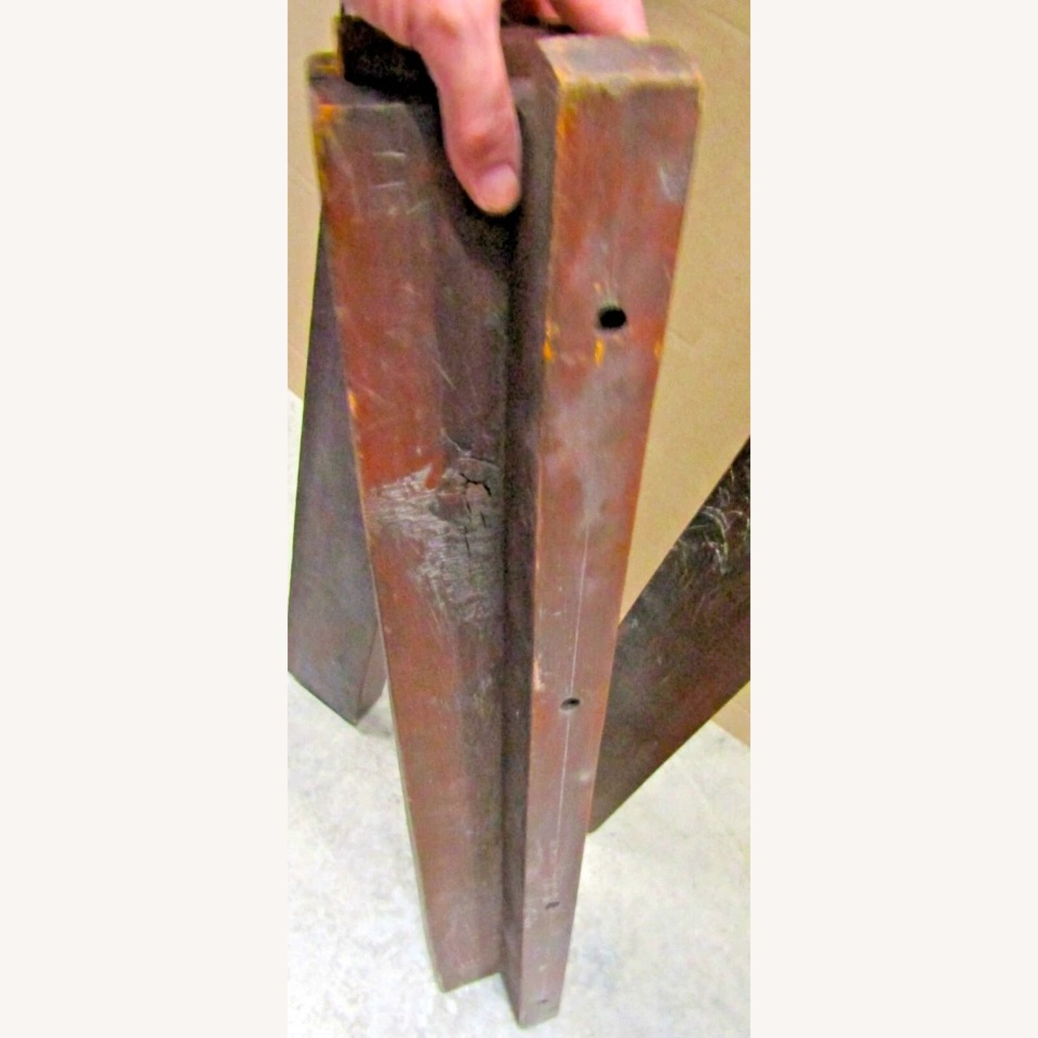 Antique Mahogany Bed Side Rails and End Rail - image-7