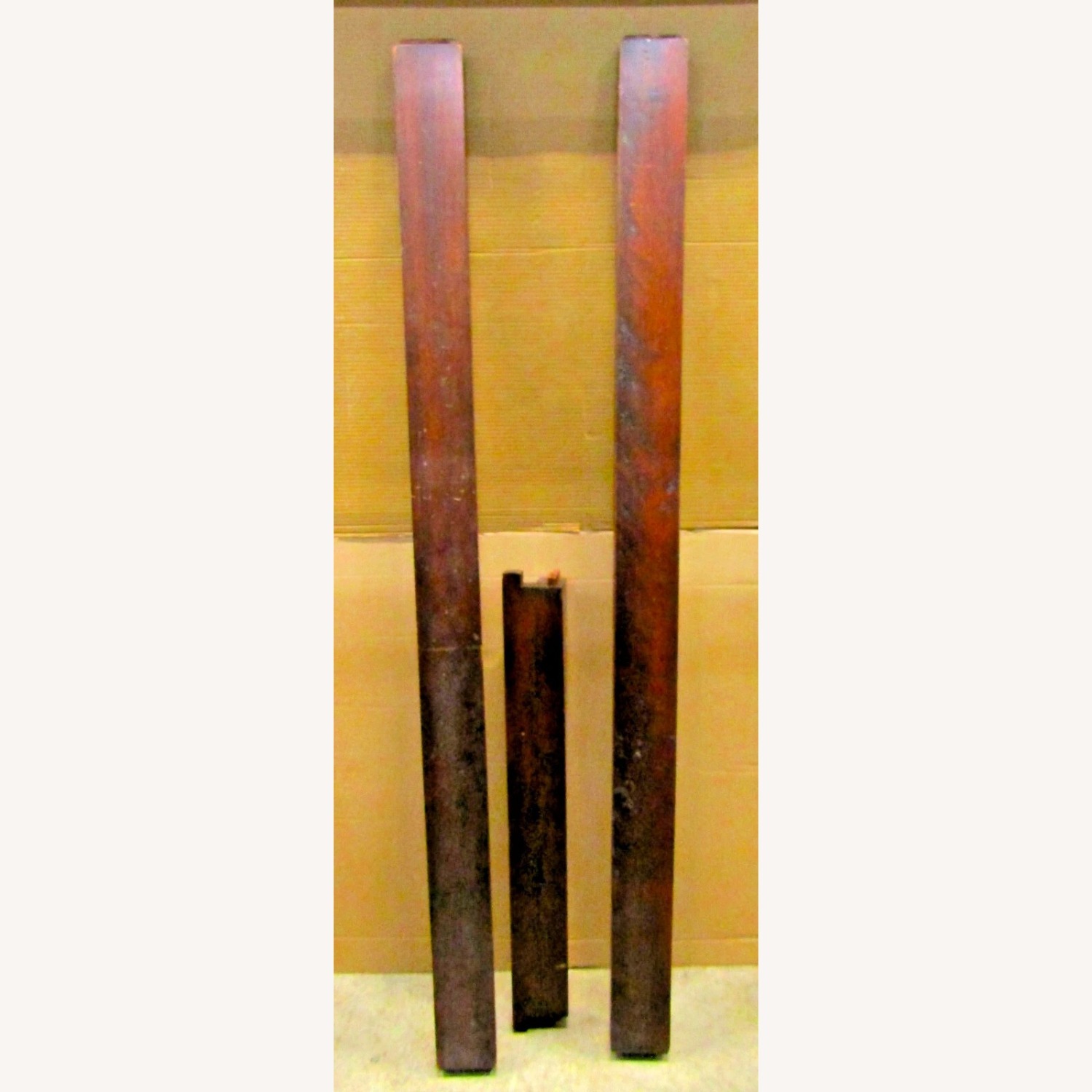 Antique Mahogany Bed Side Rails and End Rail - image-1