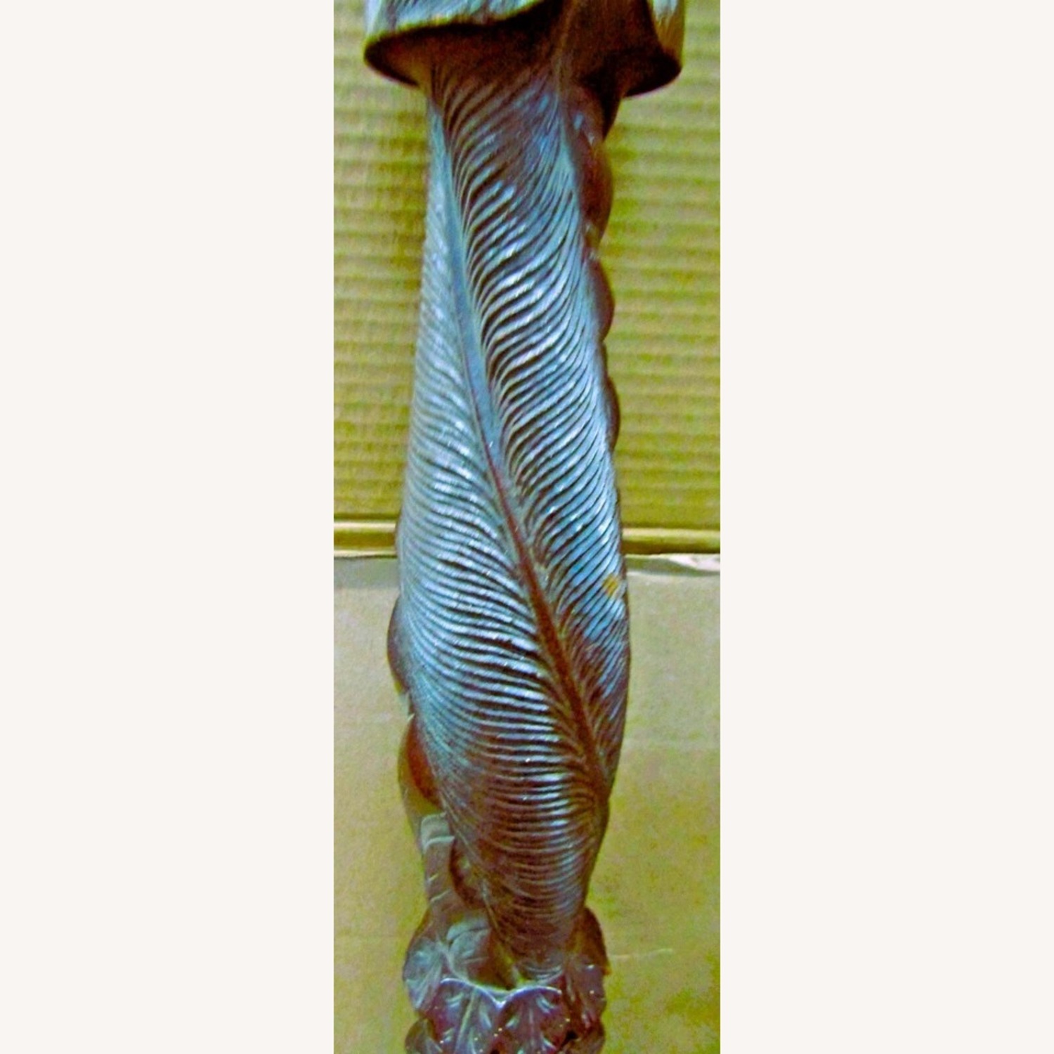 Pair Antique Mahogany Pineapple Acanthus Bed Posts - image-3