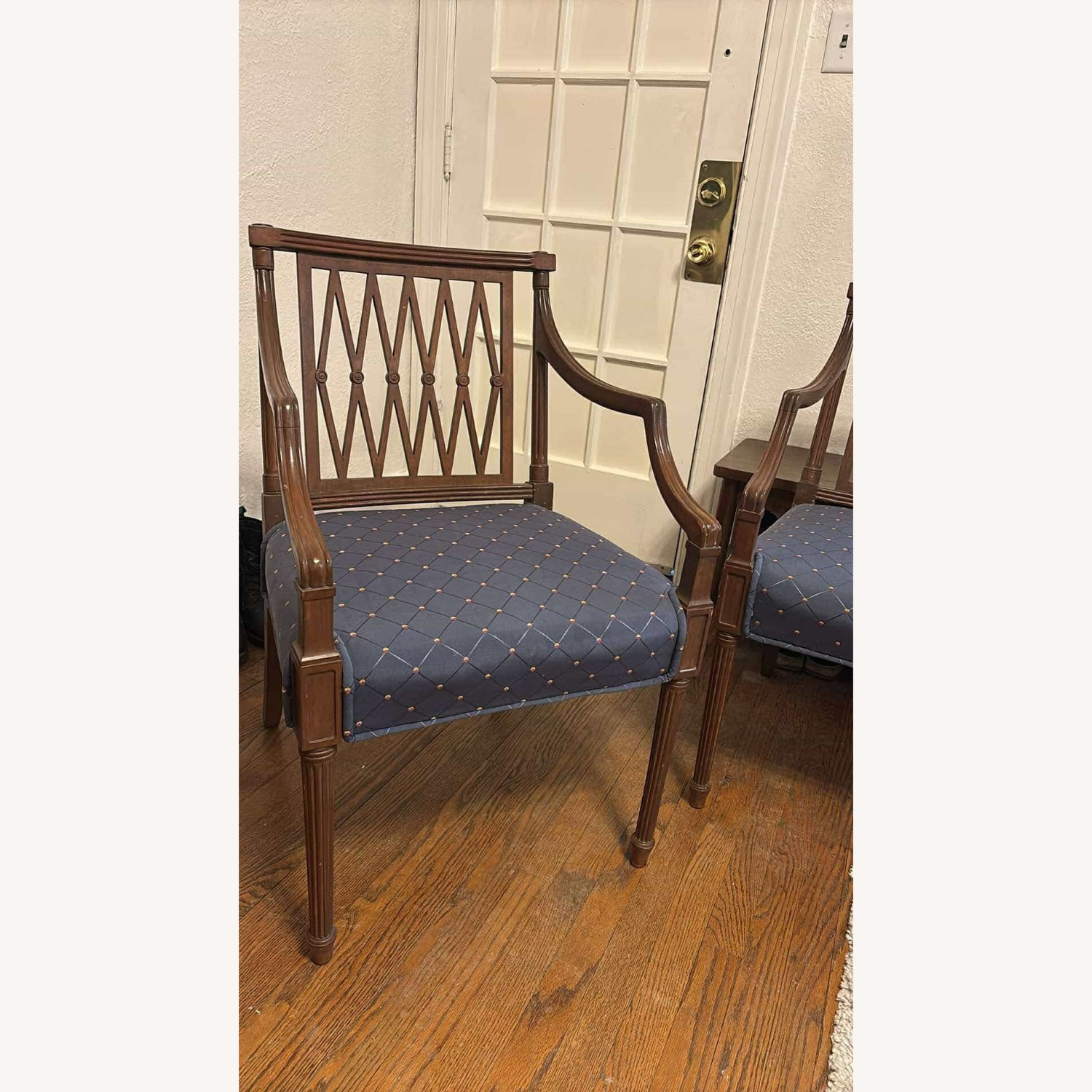 Vintage Maghogany Regency Style Accent Chairs - image-5