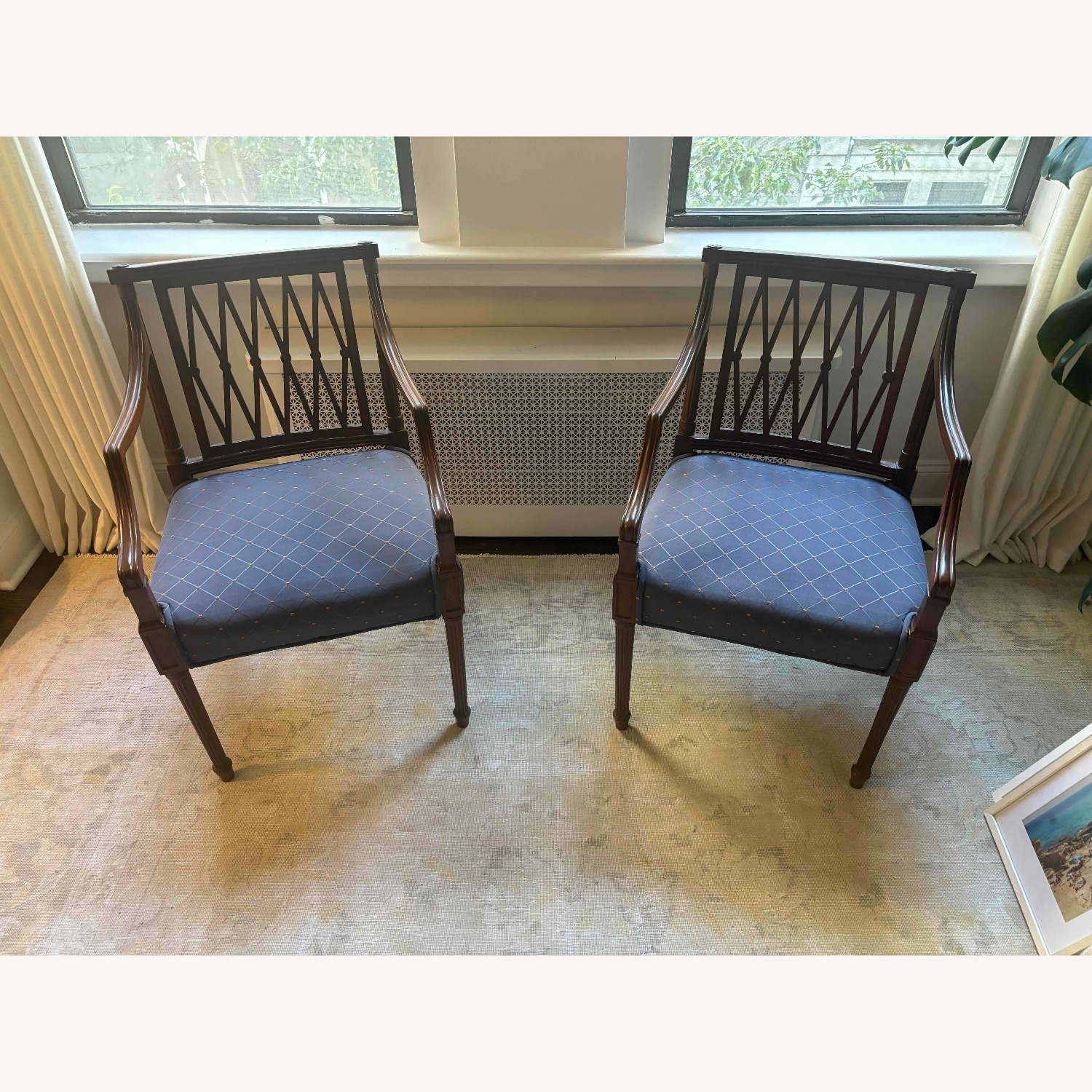 Vintage Maghogany Regency Style Accent Chairs - image-1