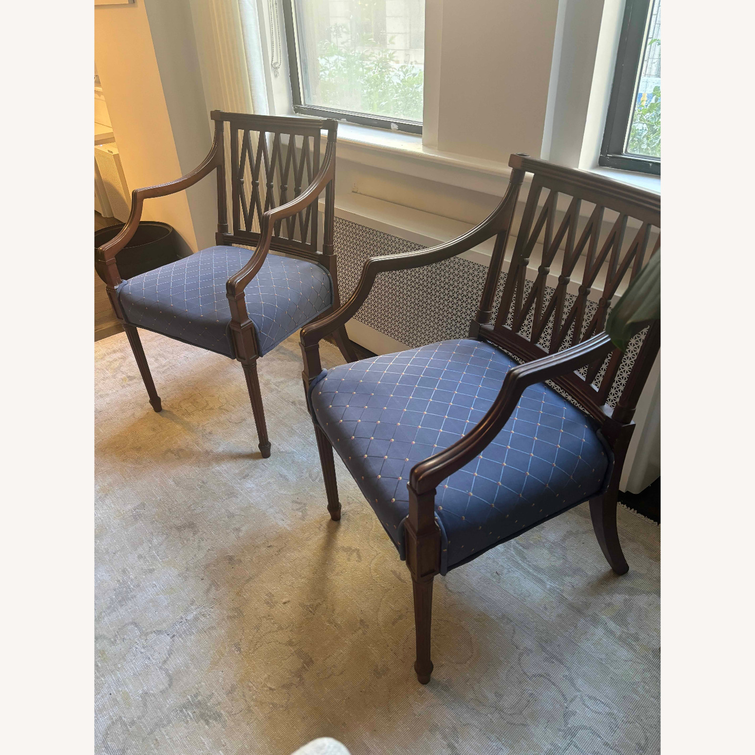 Vintage Maghogany Regency Style Accent Chairs - image-3