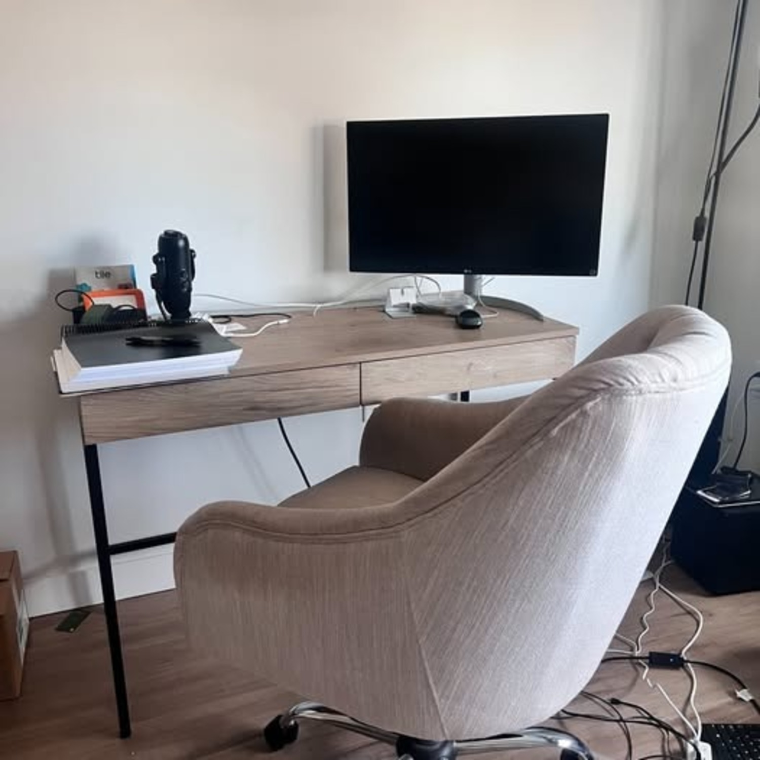 Loring Computer Desk with Built in Chargers - image-4