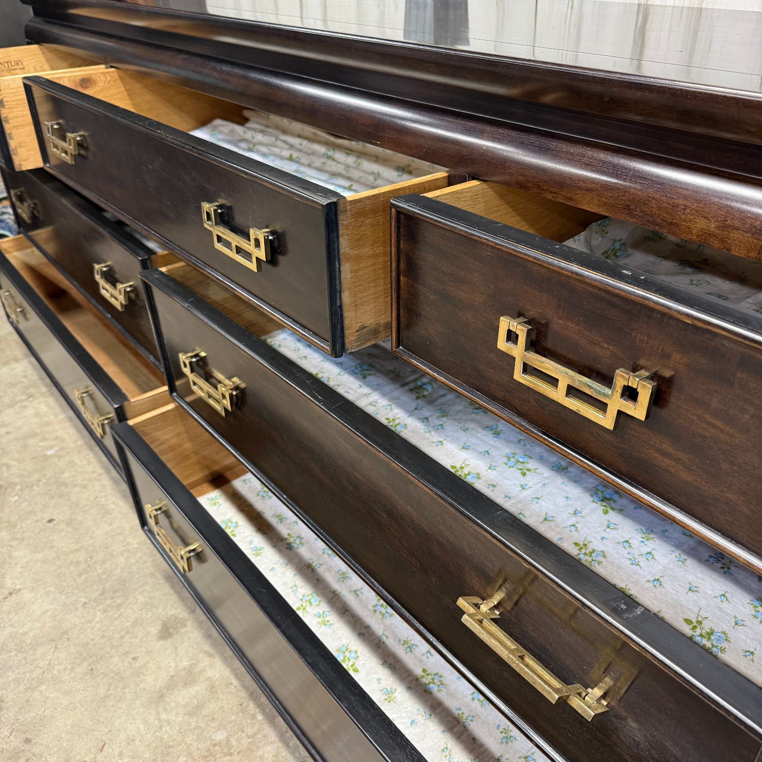 Century Furniture Vintage Dresser with Brass Pulls - image-5