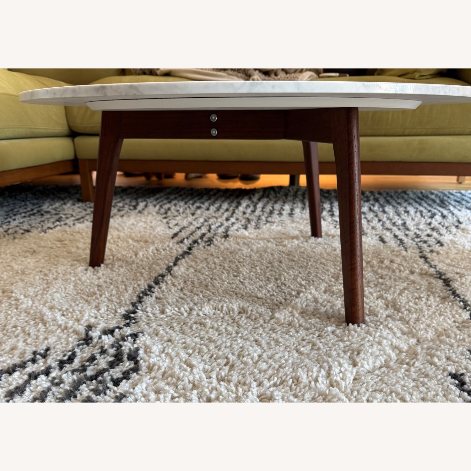 Mara Marble/Walnut Coffee Table - image-3