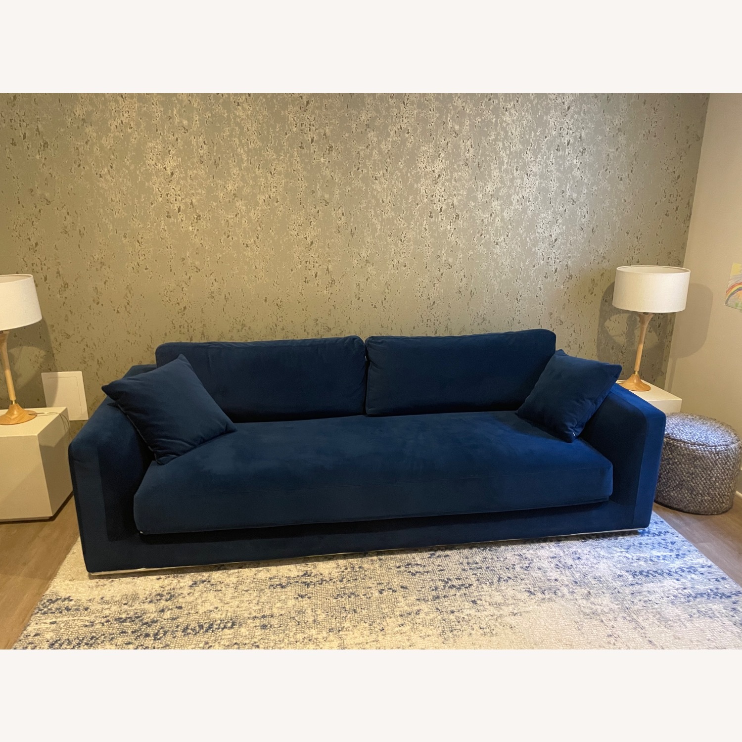 Rove Concepts Cobalt Blue Sleeper Sofa - image-1