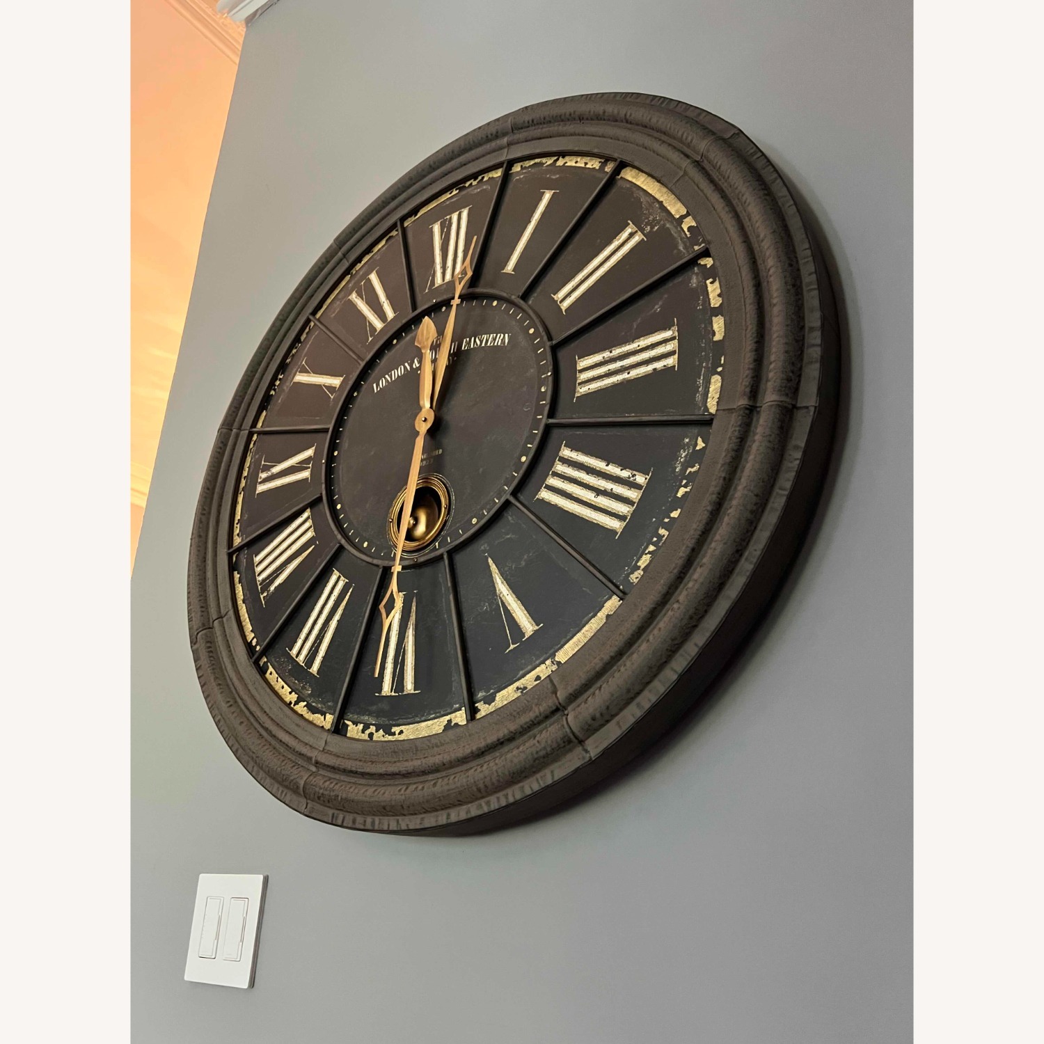 Restoration Hardware 38" London Rail Wall Clock - image-3