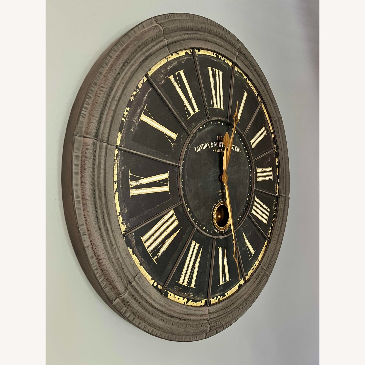 Restoration Hardware 38" London Rail Wall Clock - image-1
