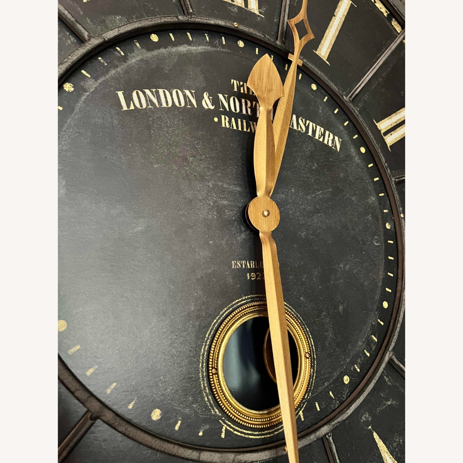 Restoration Hardware 38" London Rail Wall Clock - image-4