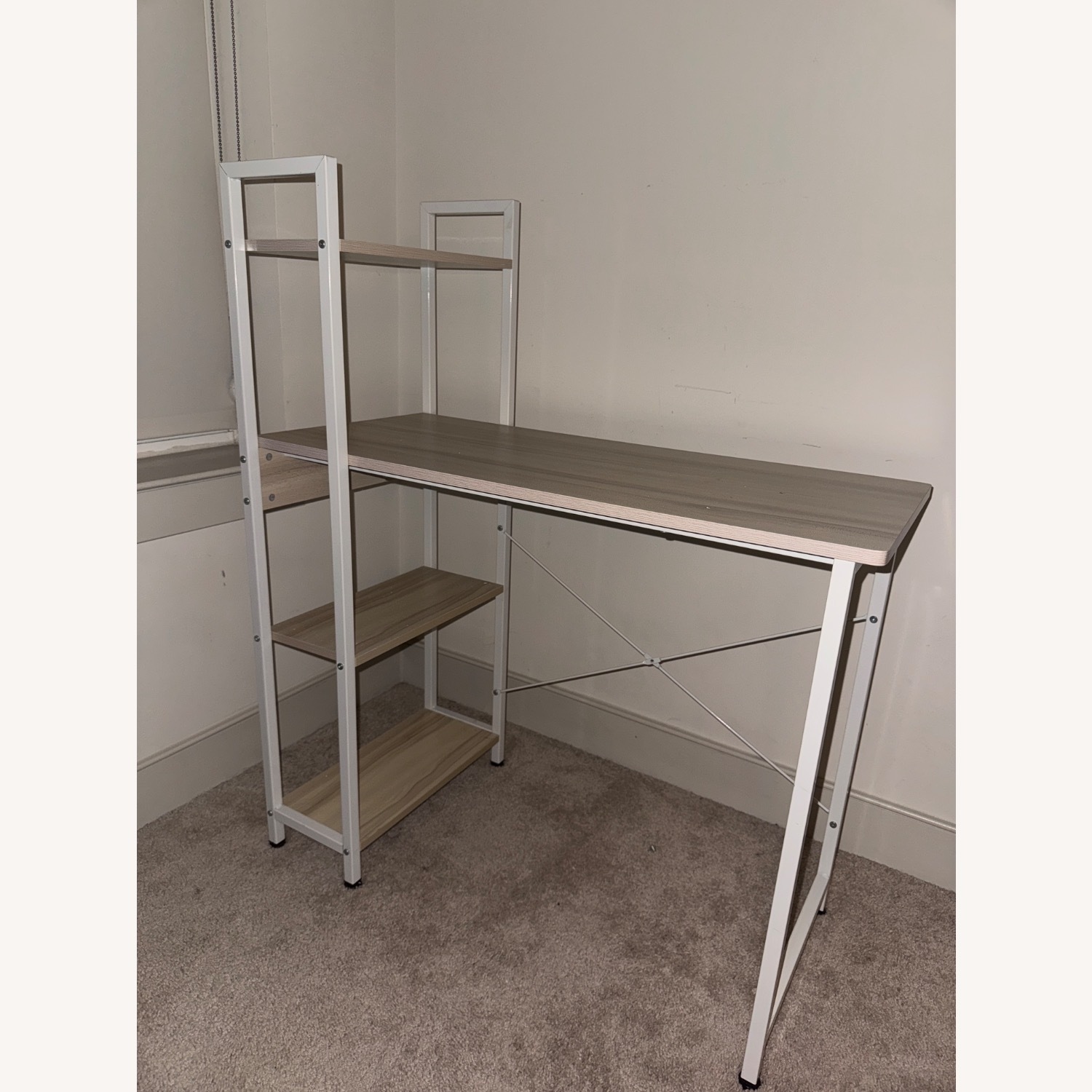 White/Wood Computer Desk - image-2