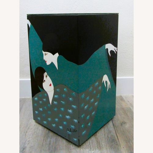 Used Vintage Asian Art Deco Style Side Table John Wo for sale on AptDeco