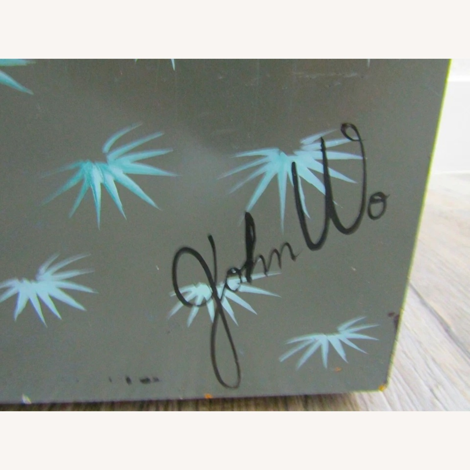 Vintage Asian Art Deco Style Side Table John Wo - image-3