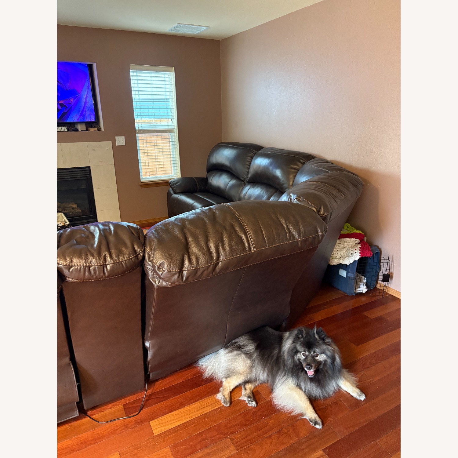 Ashley Dunleith 6 Piece Sectional Leather with Power Recliners - image-5