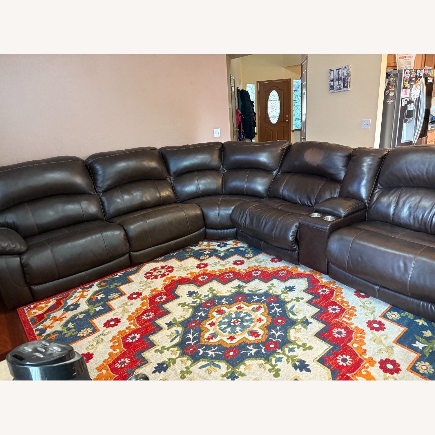 Ashley Dunleith 6 Piece Sectional Leather with Power Recliners - image-1