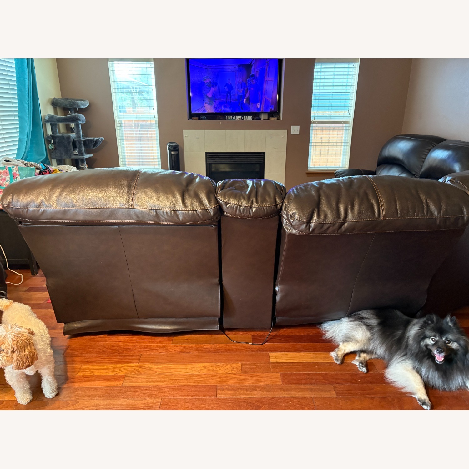 Ashley Dunleith 6 Piece Sectional Leather with Power Recliners - image-2