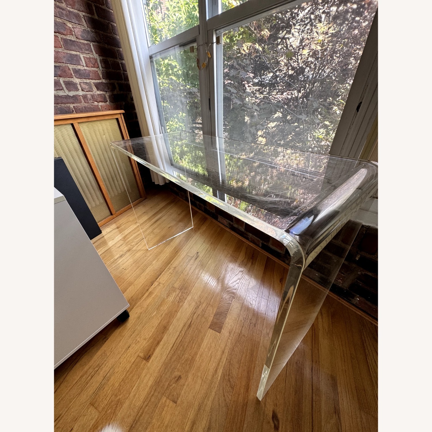 CB2 Peekaboo 38" Acrylic Console Table - image-1
