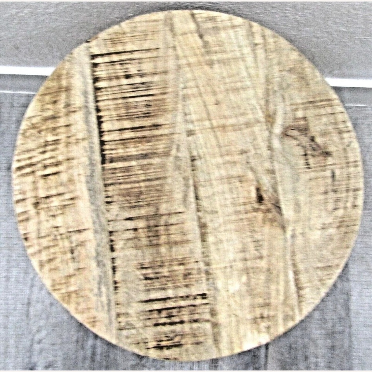 Vintage Rustic Teak Stave Hourglass Side Table - image-3