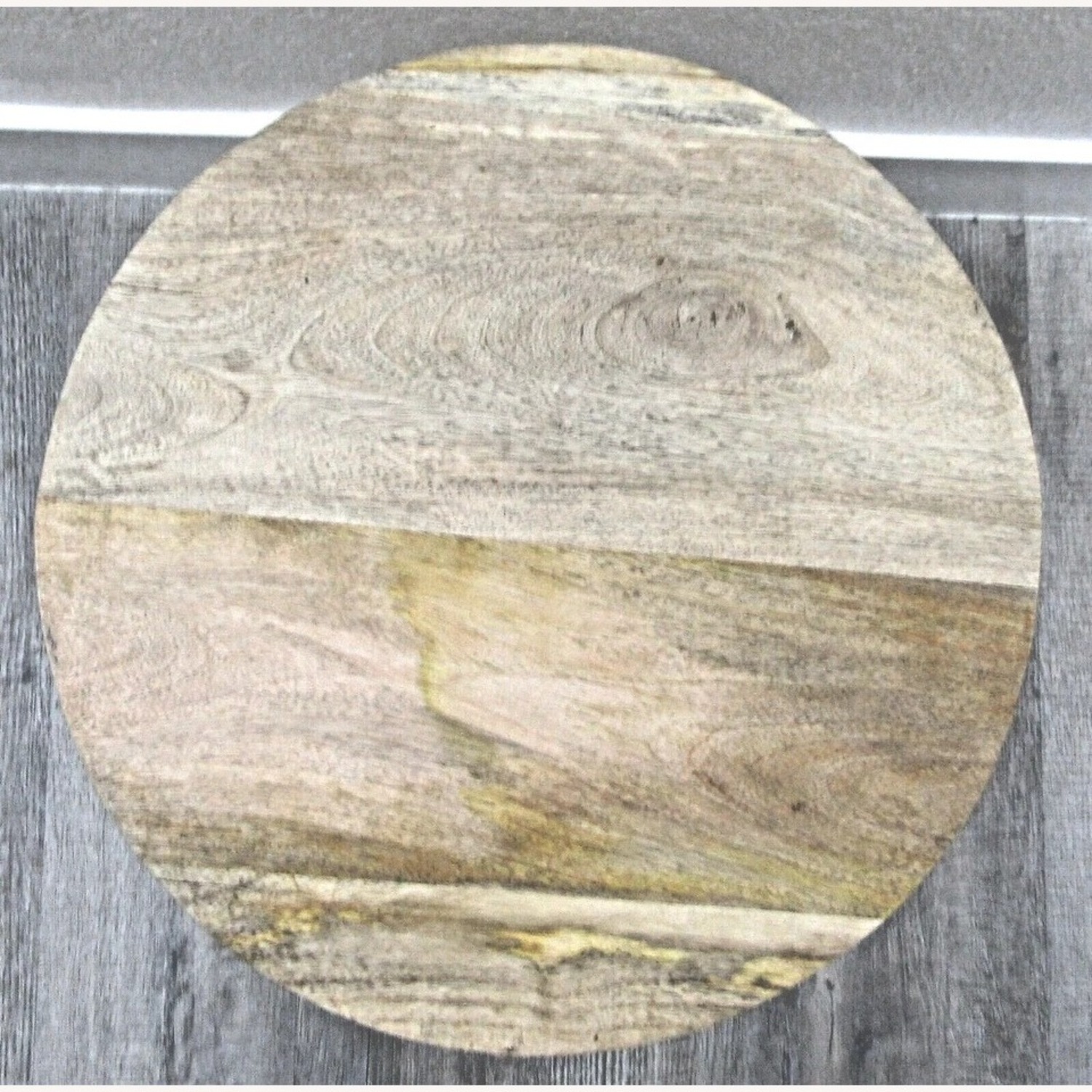 Vintage Rustic Teak Stave Hourglass Side Table - image-10