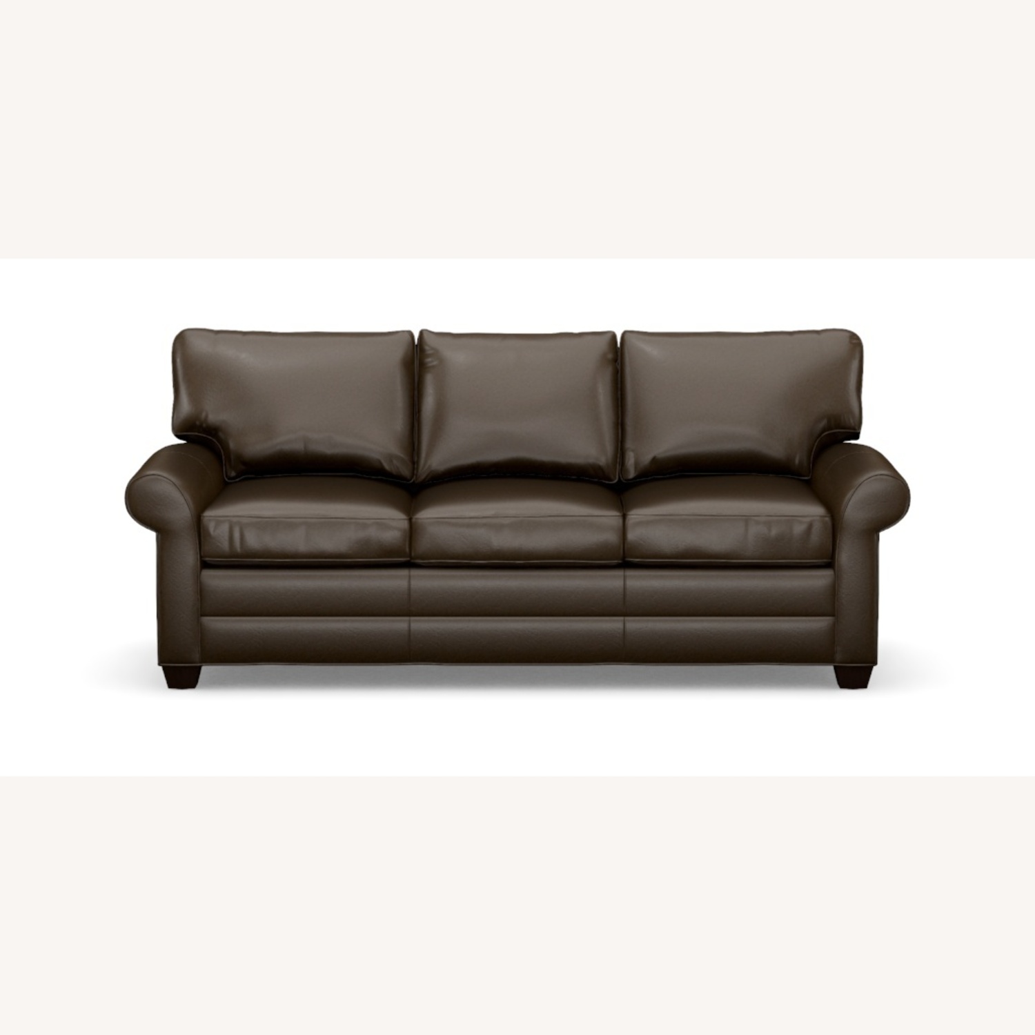 Ethan Allen Leather Couch - image-4