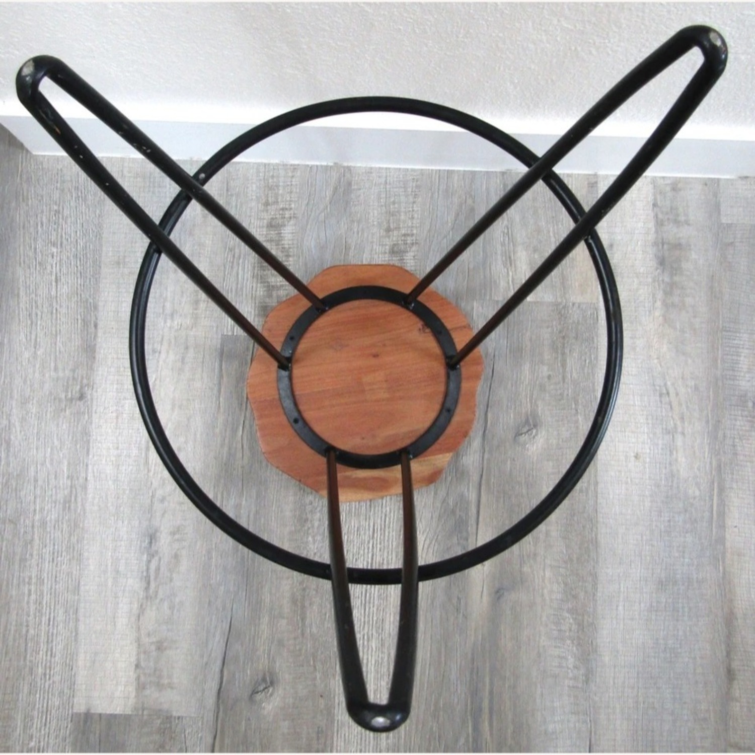 Live Edge Acacia Wood Round Seat Barstool - image-7