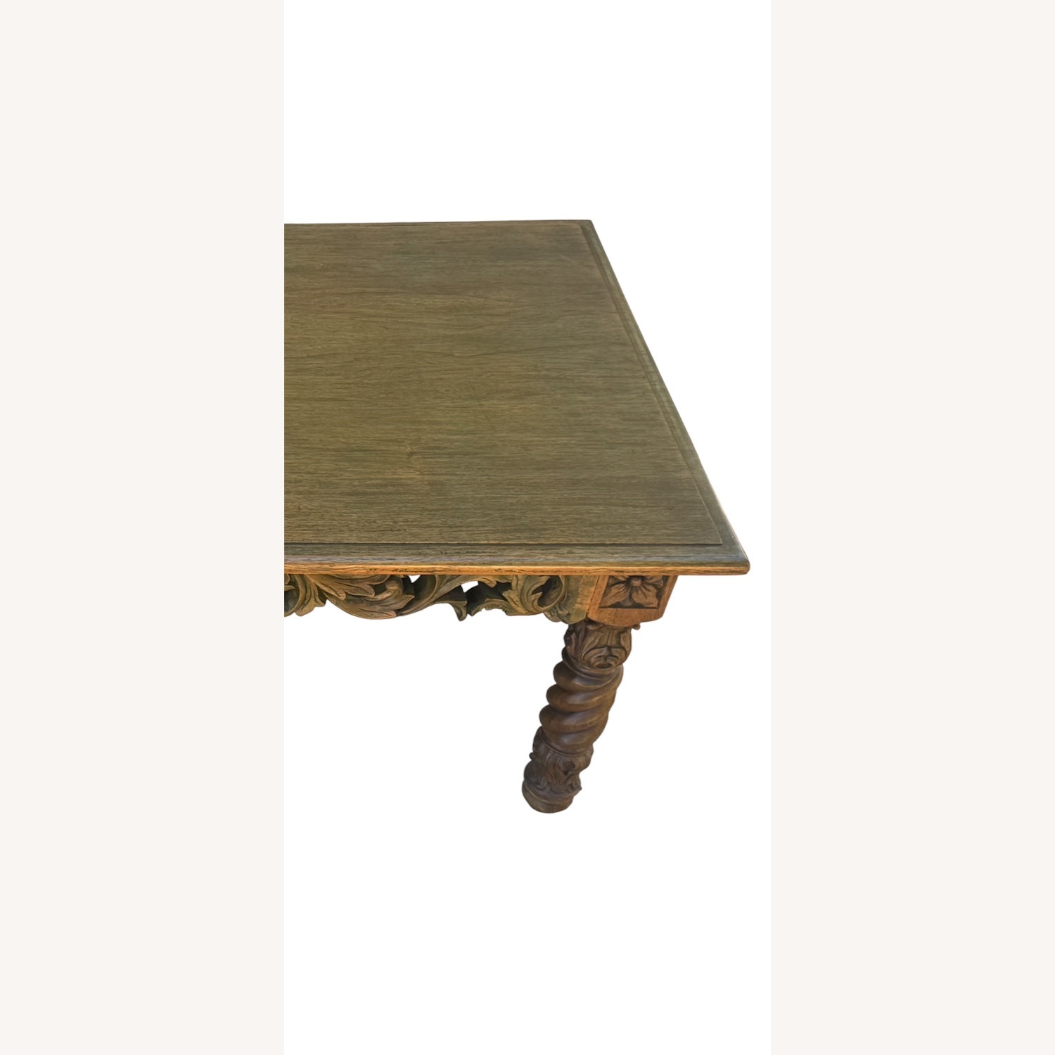 Antique Hand-Carved Barley Twist Coffee Table - image-6