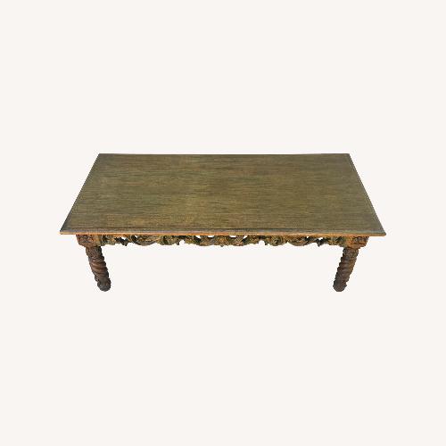 Used Antique Hand-Carved Barley Twist Coffee Table for sale on AptDeco