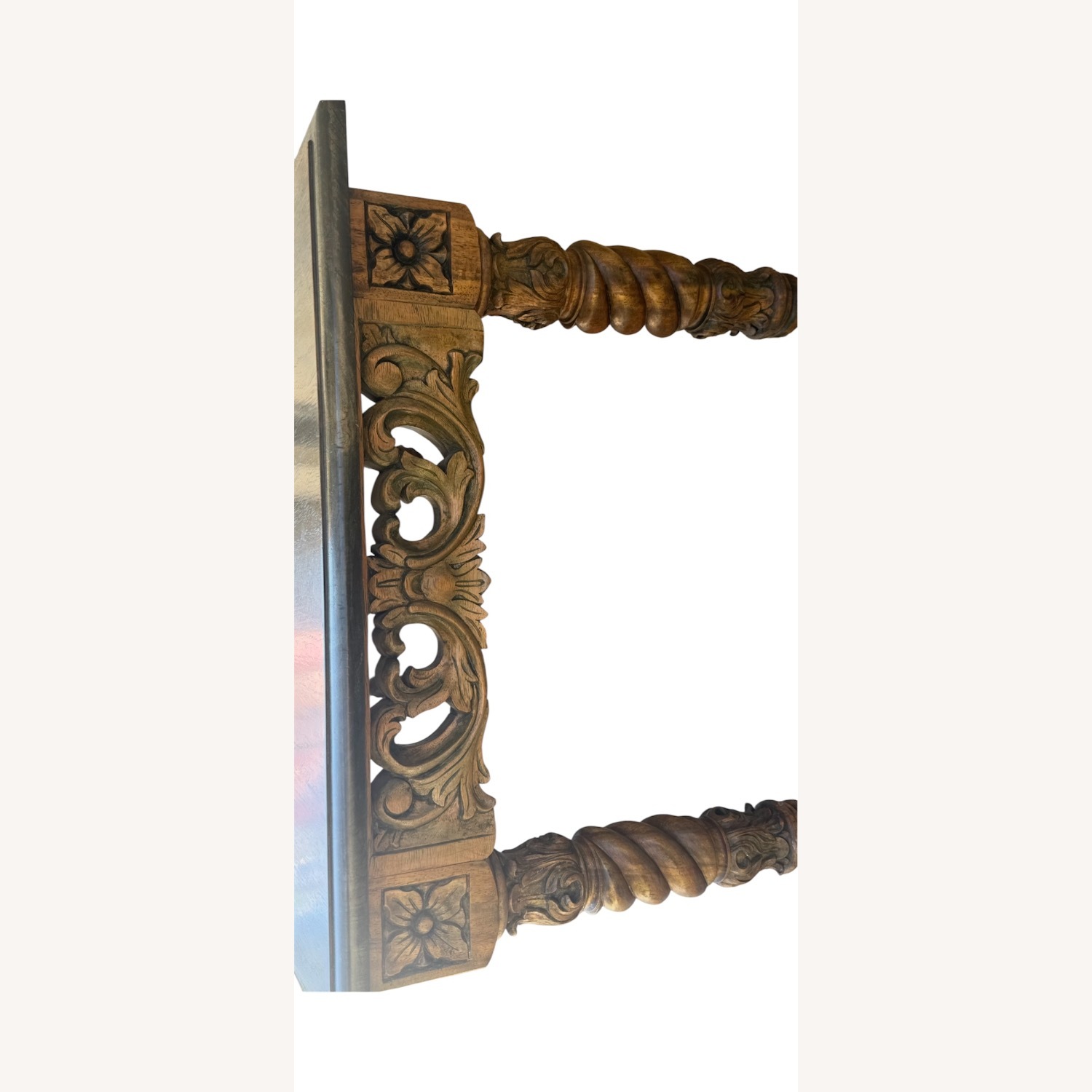 Antique Hand-Carved Barley Twist Coffee Table - image-4