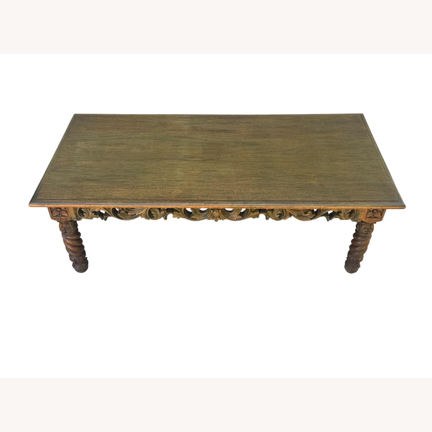 Antique Hand-Carved Barley Twist Coffee Table - image-15