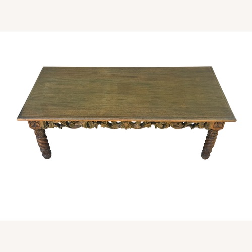 Used Antique Hand-Carved Barley Twist Coffee Table for sale on AptDeco