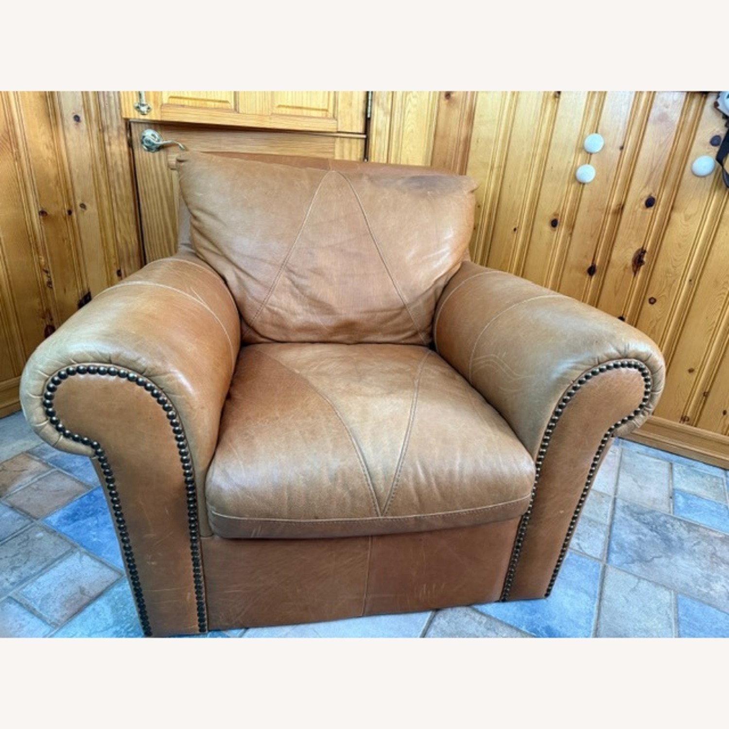 Oversized Leather Arm Chair - image-2