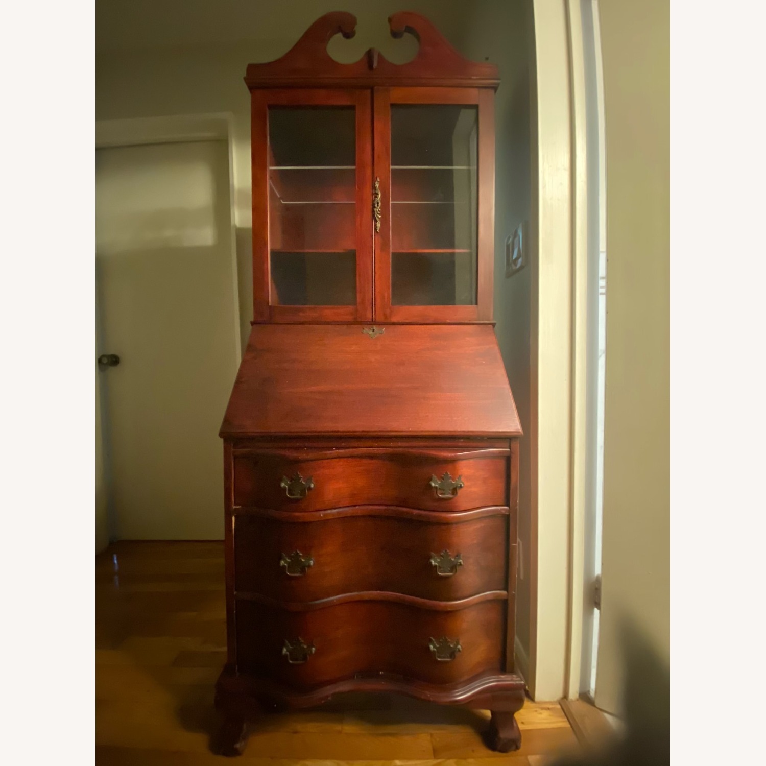 Wood Mahogany 1940s Secretary - image-1