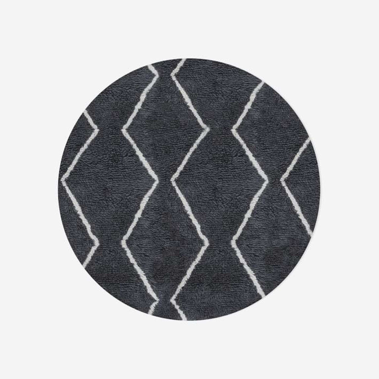 West Elm Round Black Souk Rug - image-4