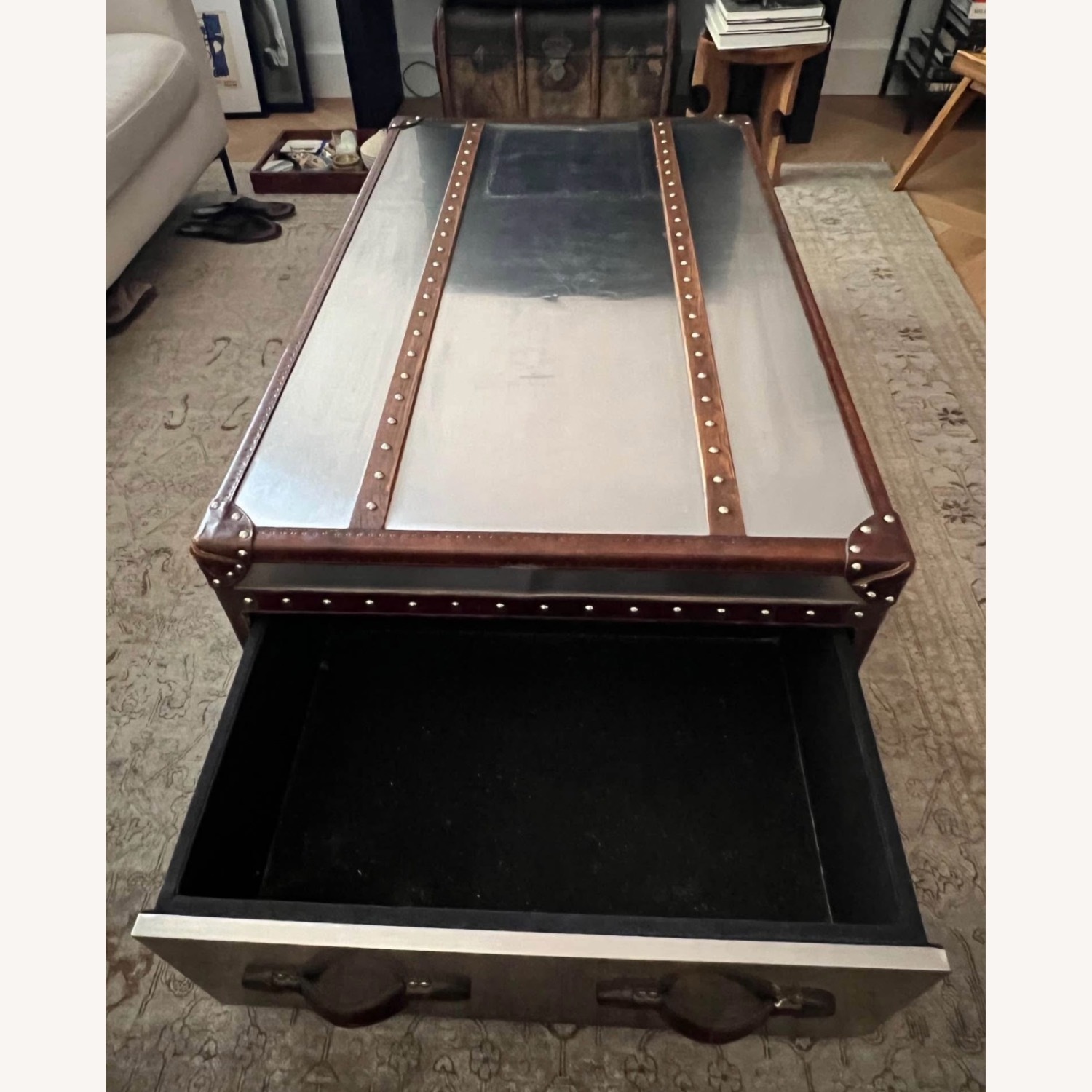 Restoration Hardware Mayfair Steamer Trunk Coffee Table - image-4