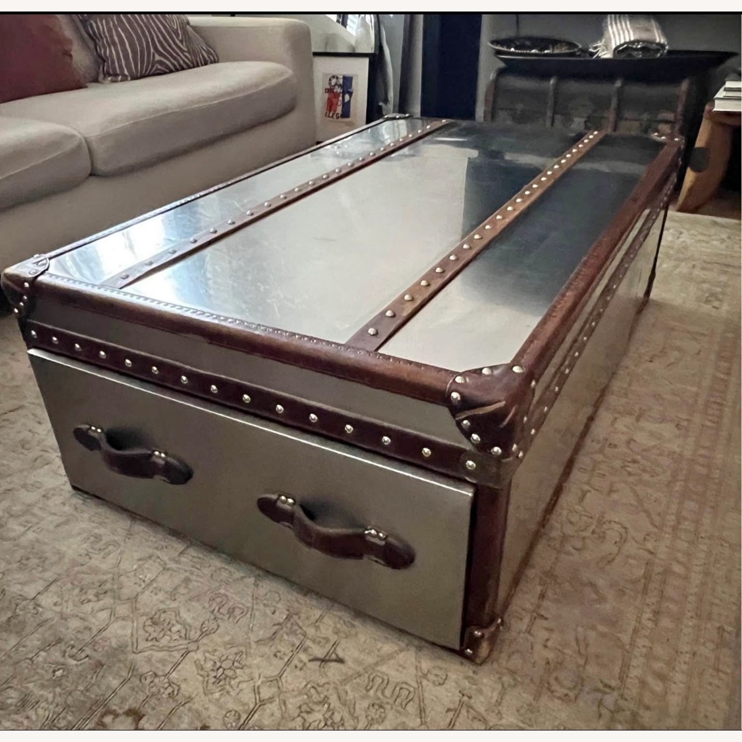 Restoration Hardware Mayfair Steamer Trunk Coffee Table - image-1