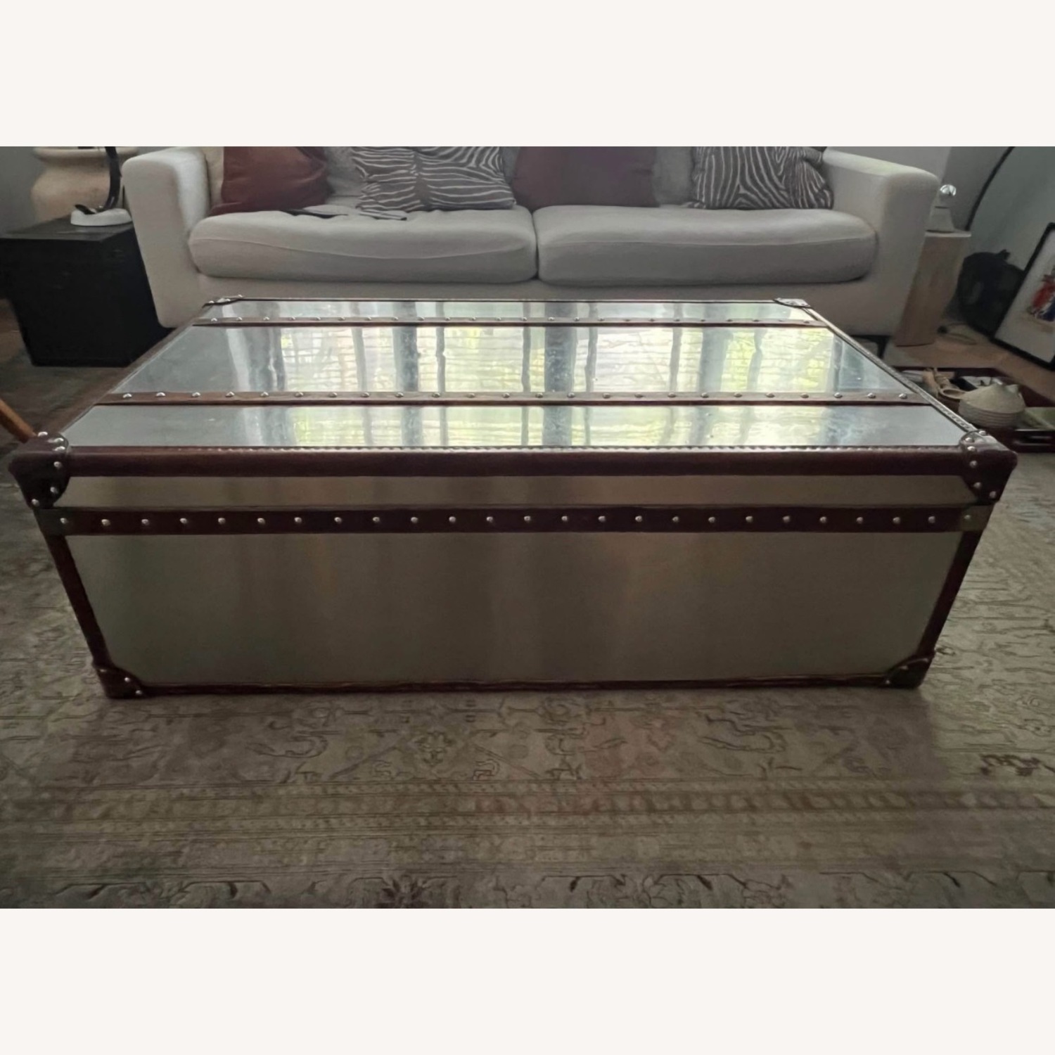 Restoration Hardware Mayfair Steamer Trunk Coffee Table - image-3