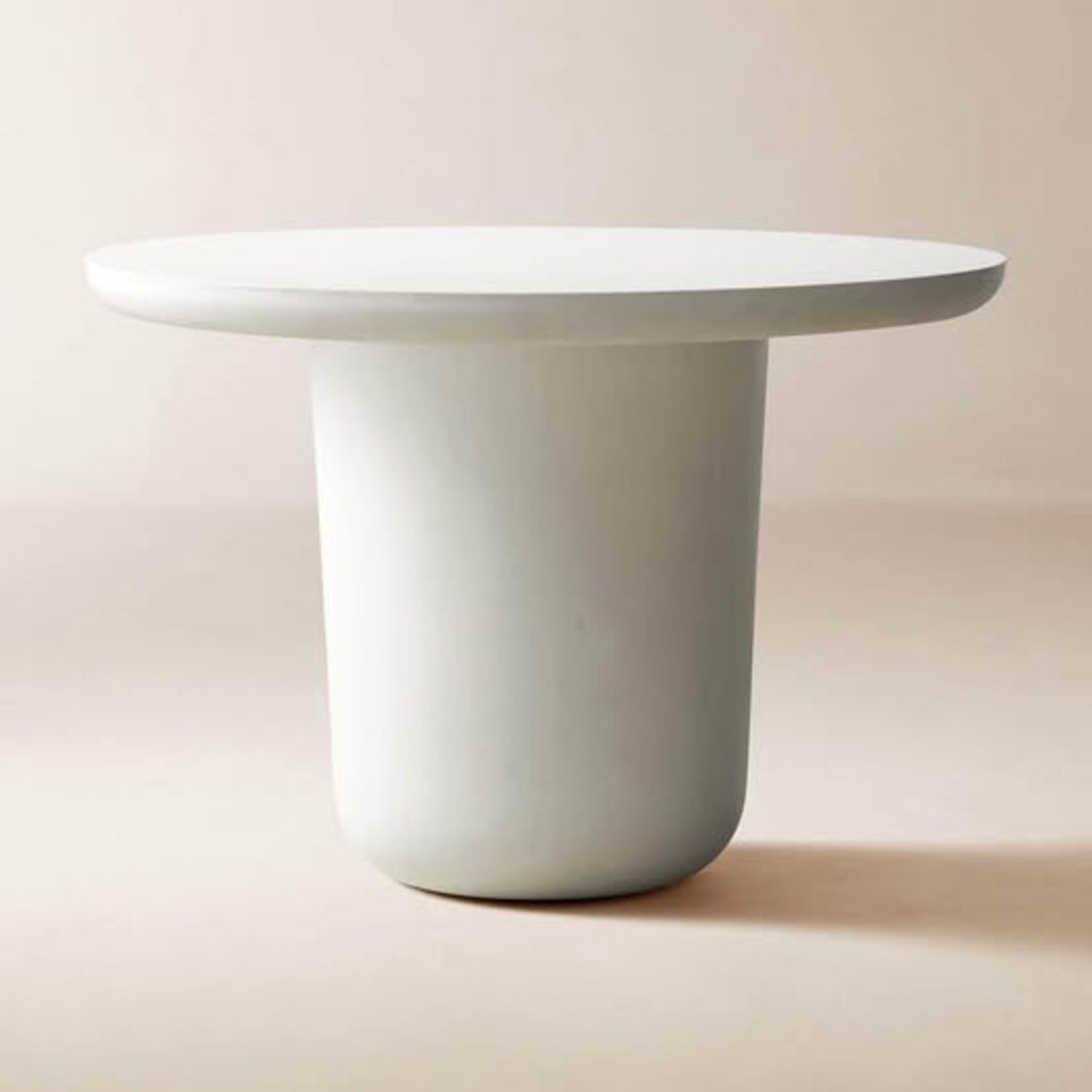  CB2 Round Ivory Concrete Dining Table - image-2